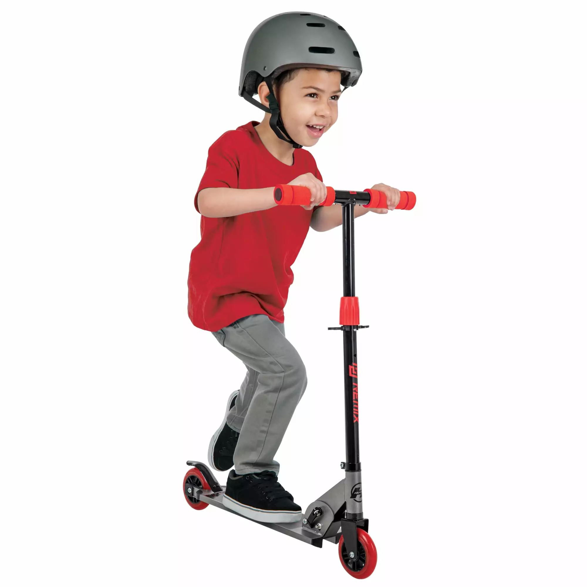 Huffy Remix Inline Kick Scooter. for Kids Ages 5+ Years. Red