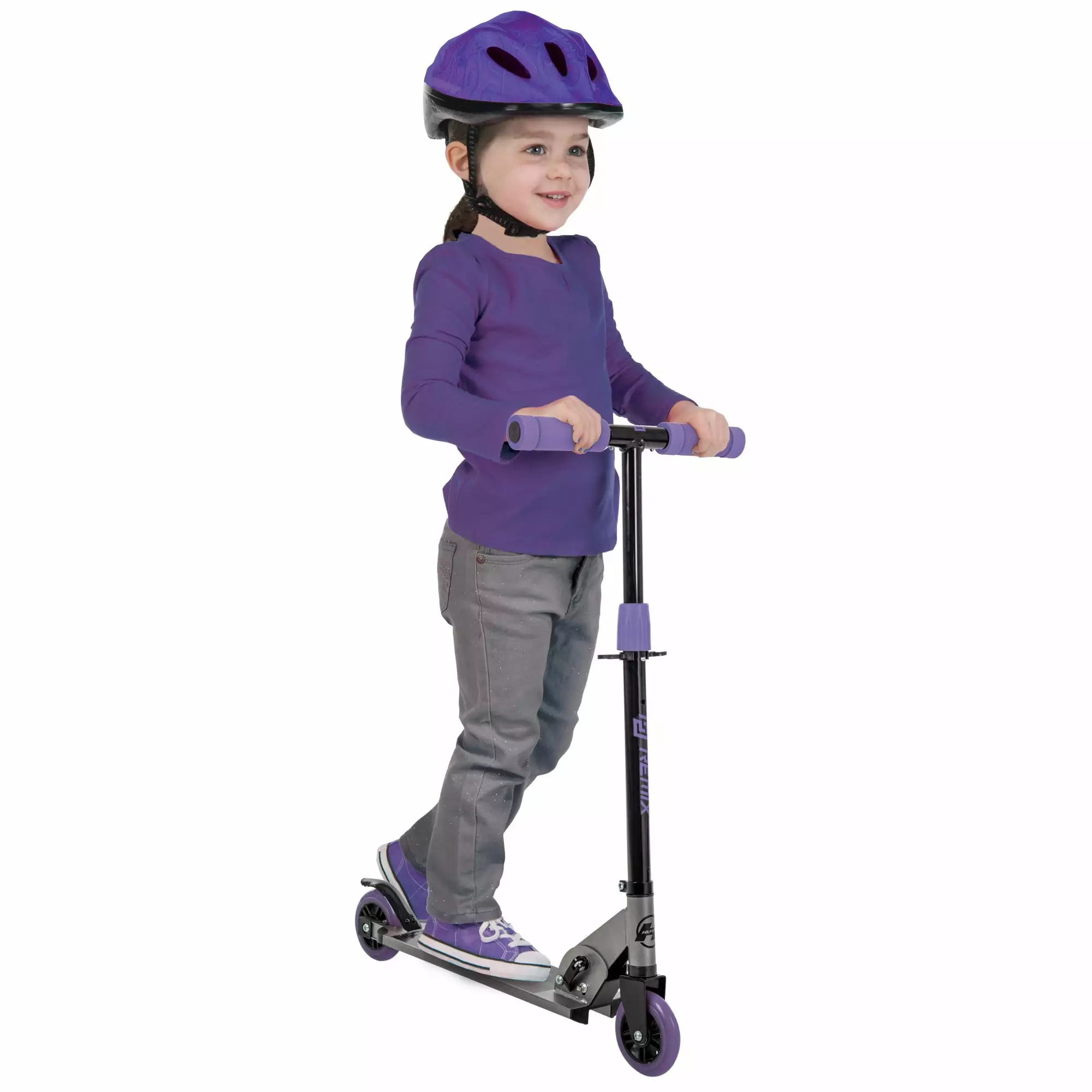 Huffy Remix Inline Kick Scooter. for Kids Ages 5 Years Up. Purple