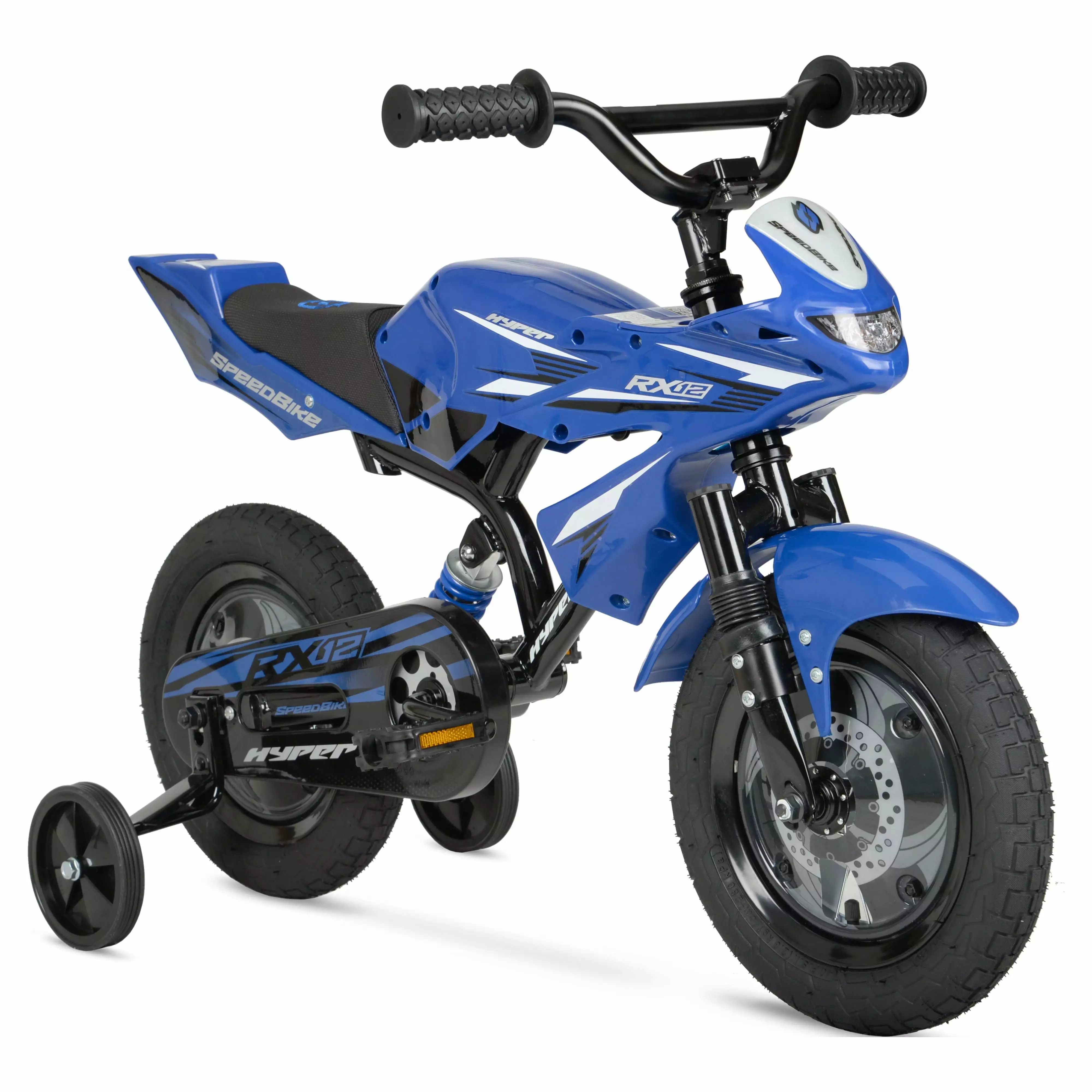 Hyper Bicycles 12 Boys Speedbike for kids. Blue. with Training Wheels. Ages 2 to 4 years old