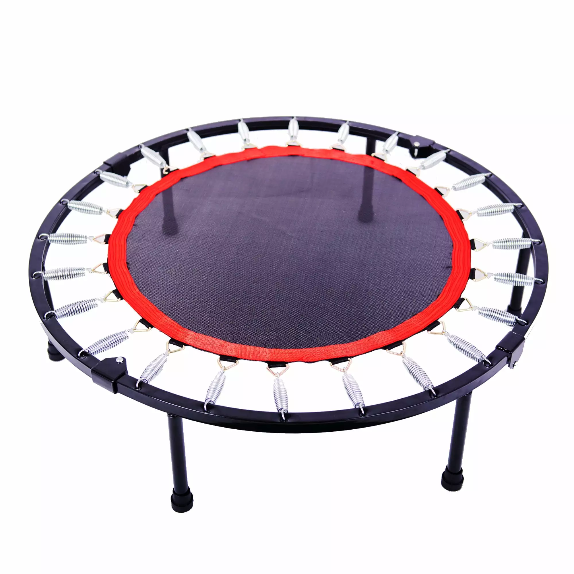 Indoor Trampoline for Child. Foldble Mini Trampoline with Removable and Adjustable Bracelet and Safety Pad. Safety Spring Cover Padding. No-Spring Band Rebounder. Kid's Activity Center for Jump. S7848