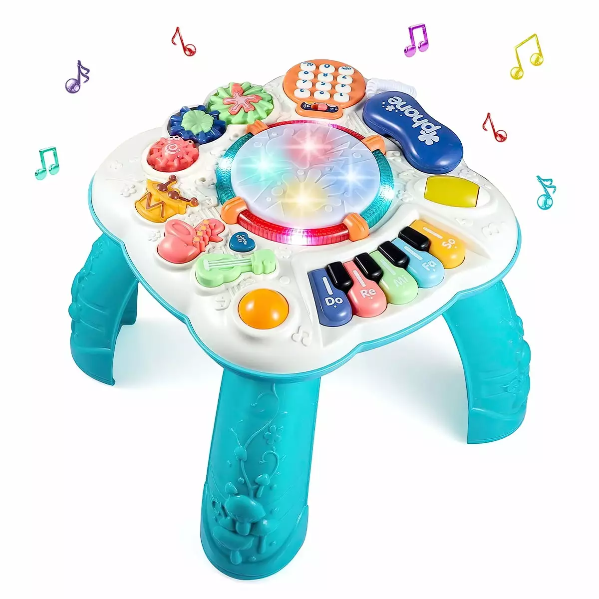 Infant Musical Learning Table. Toddler Activity Table Interactive Toys. Baby Busy Board Educational Learning Toy with Lights and Music. for 6 to 12-18 Months Boys Girls Preschool Gifts