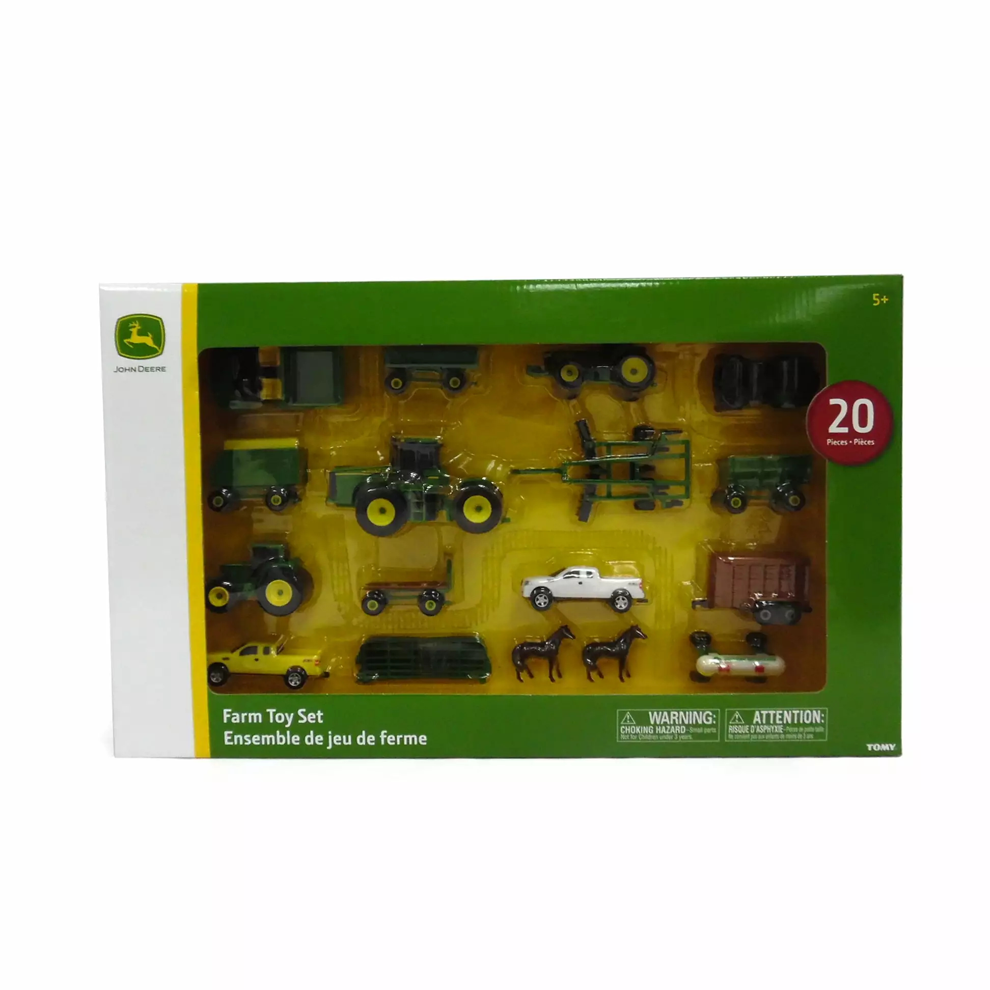 John Deere Play Tractor Vehicle. with Farm Animal Toys