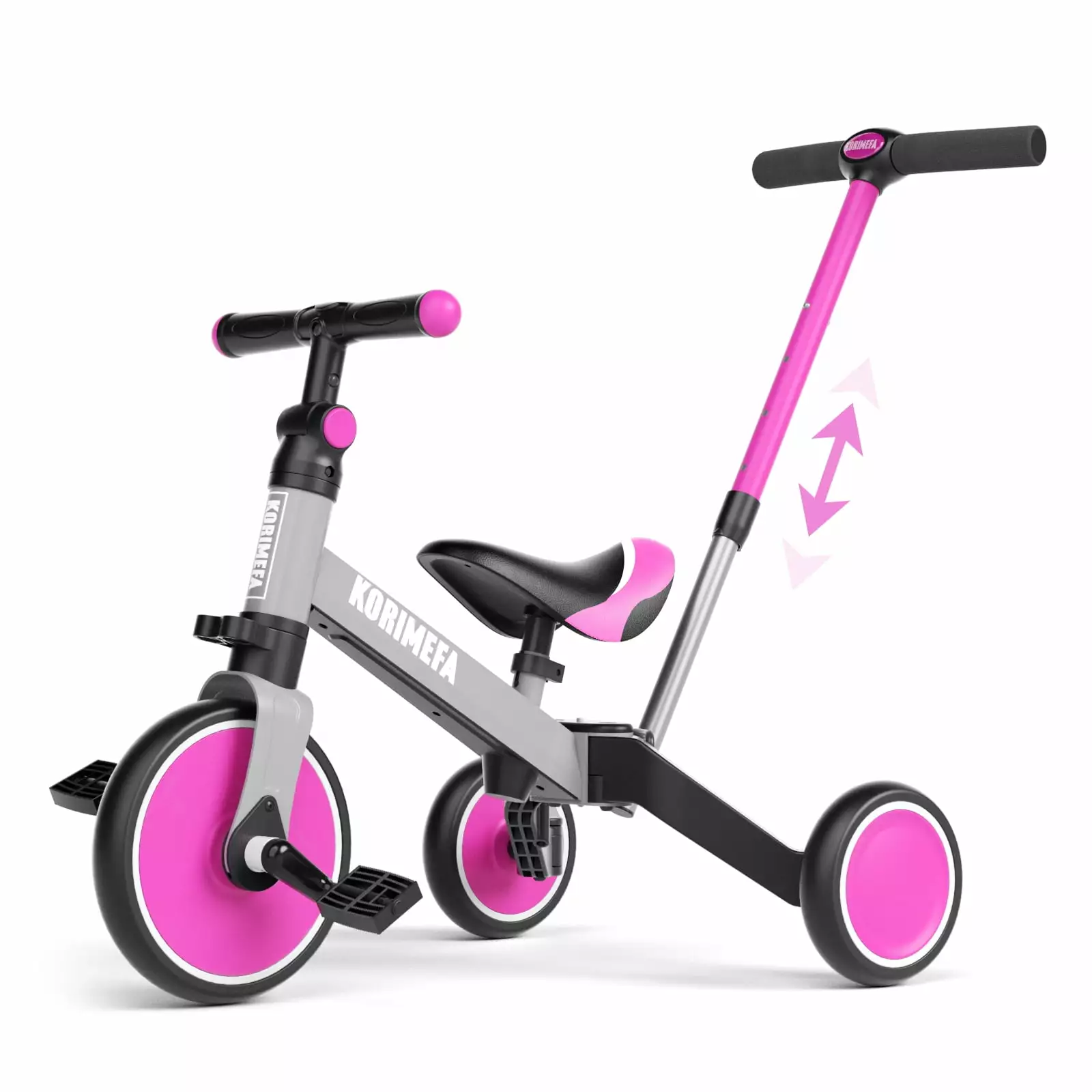 KORIMEFA Toddler Bike with Push Handle.Tricycles for 1 to 3 Years Old. Toddler Tricycle with Push Handle for Boy Girl. Baby Bike Balance Bike