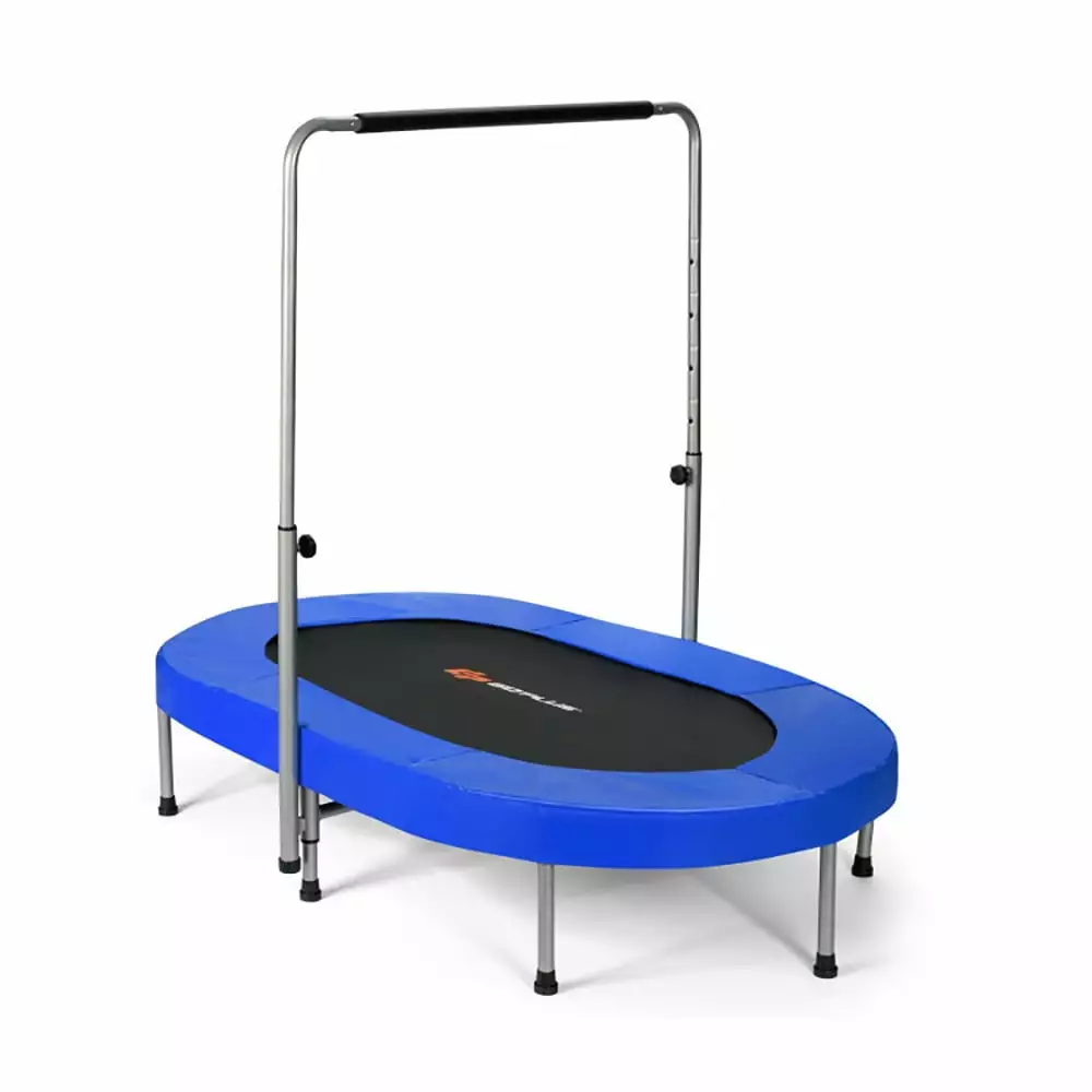 Kadyn Outdoor Bounce Bed. Kid Exercise Trampoline 2-Person Foldable Mini Kids Fitness Rebounder Trampoline-Blue