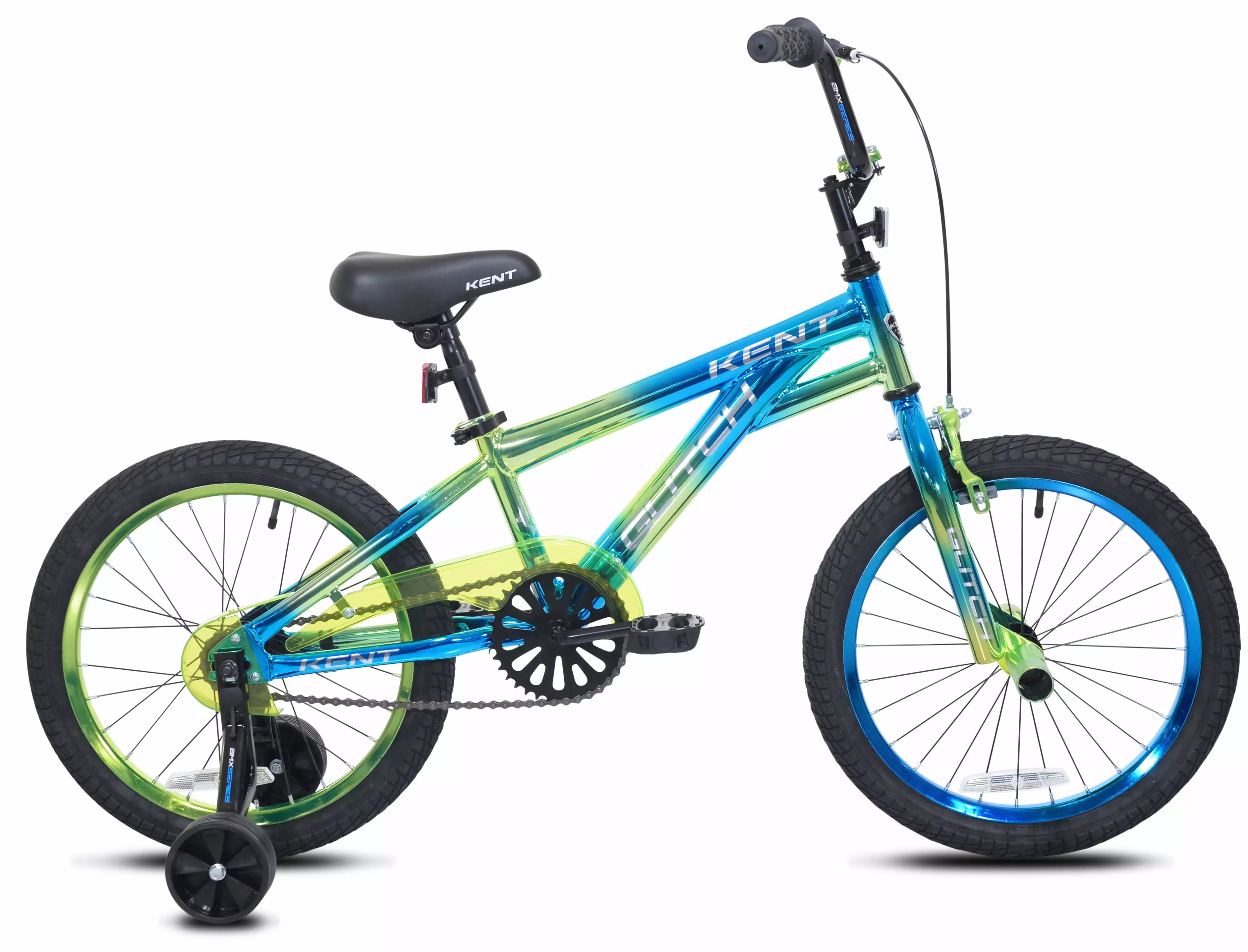 Kent 18 Boys Glitch BMX Child Bike. Blue/Green