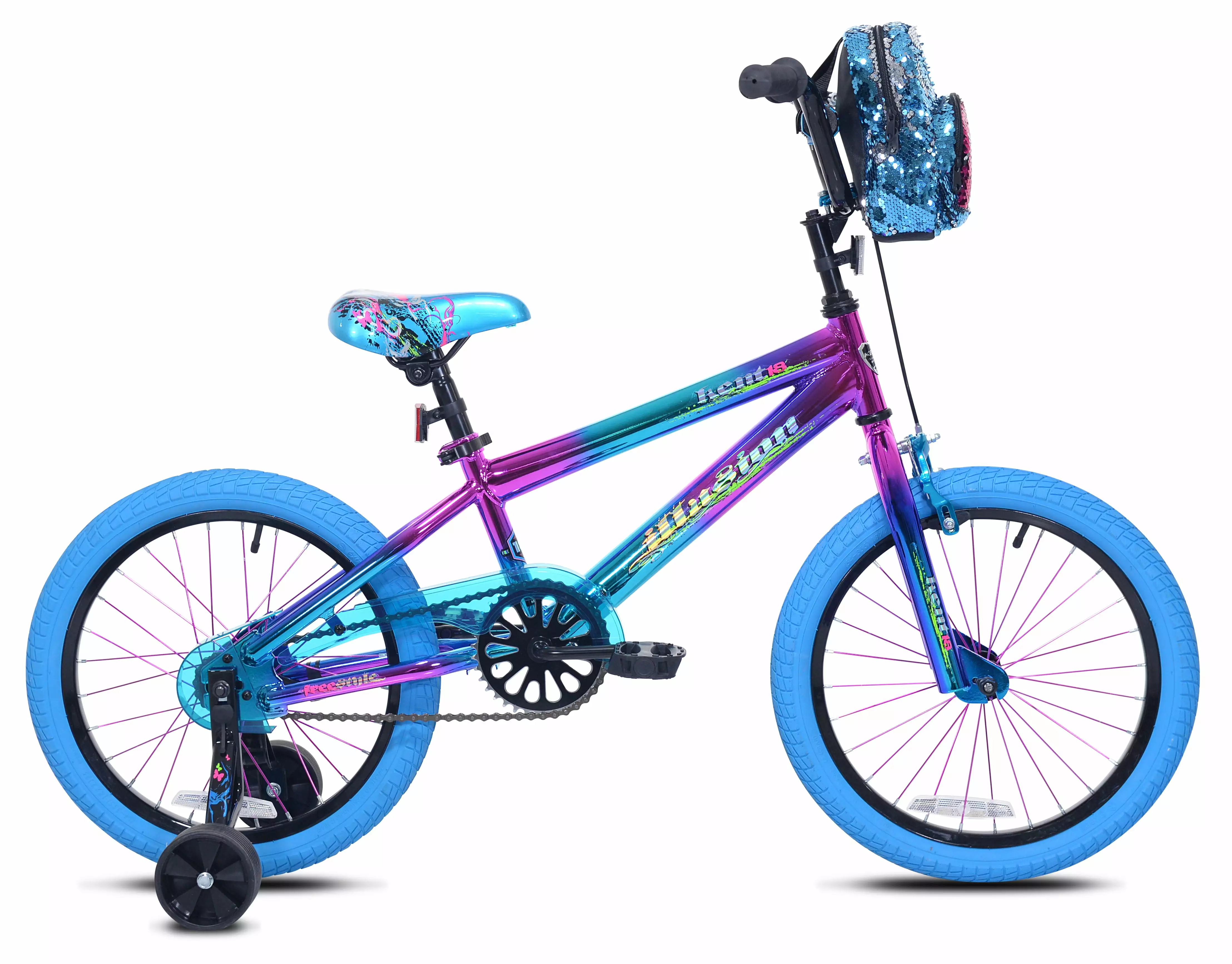 Kent 18 Illusion Girl's Child Bike. Blue/Purple