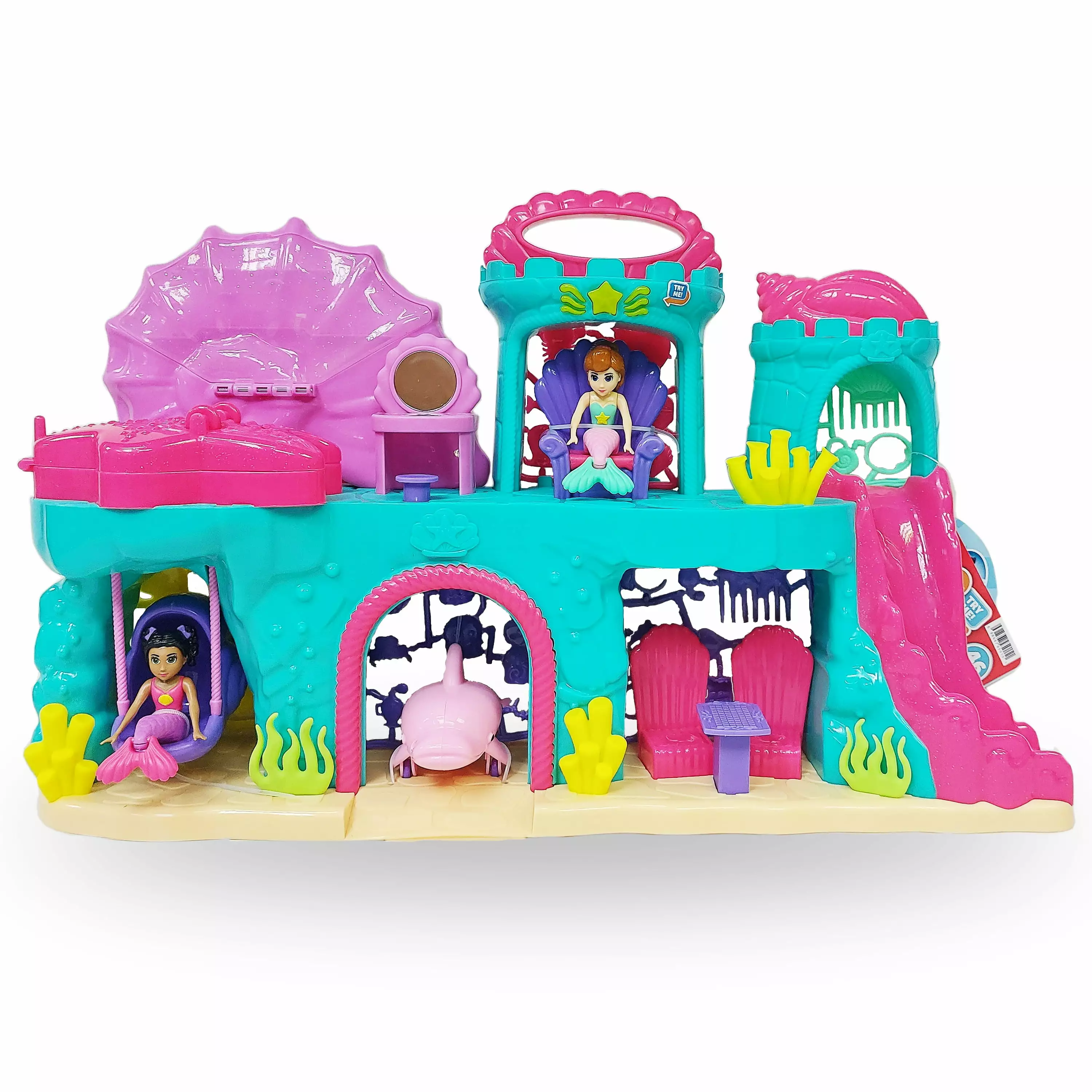 Kid Connection Mermaid Palace Play Set with Lights and Sounds. 46 Pieces. Toddler Toys