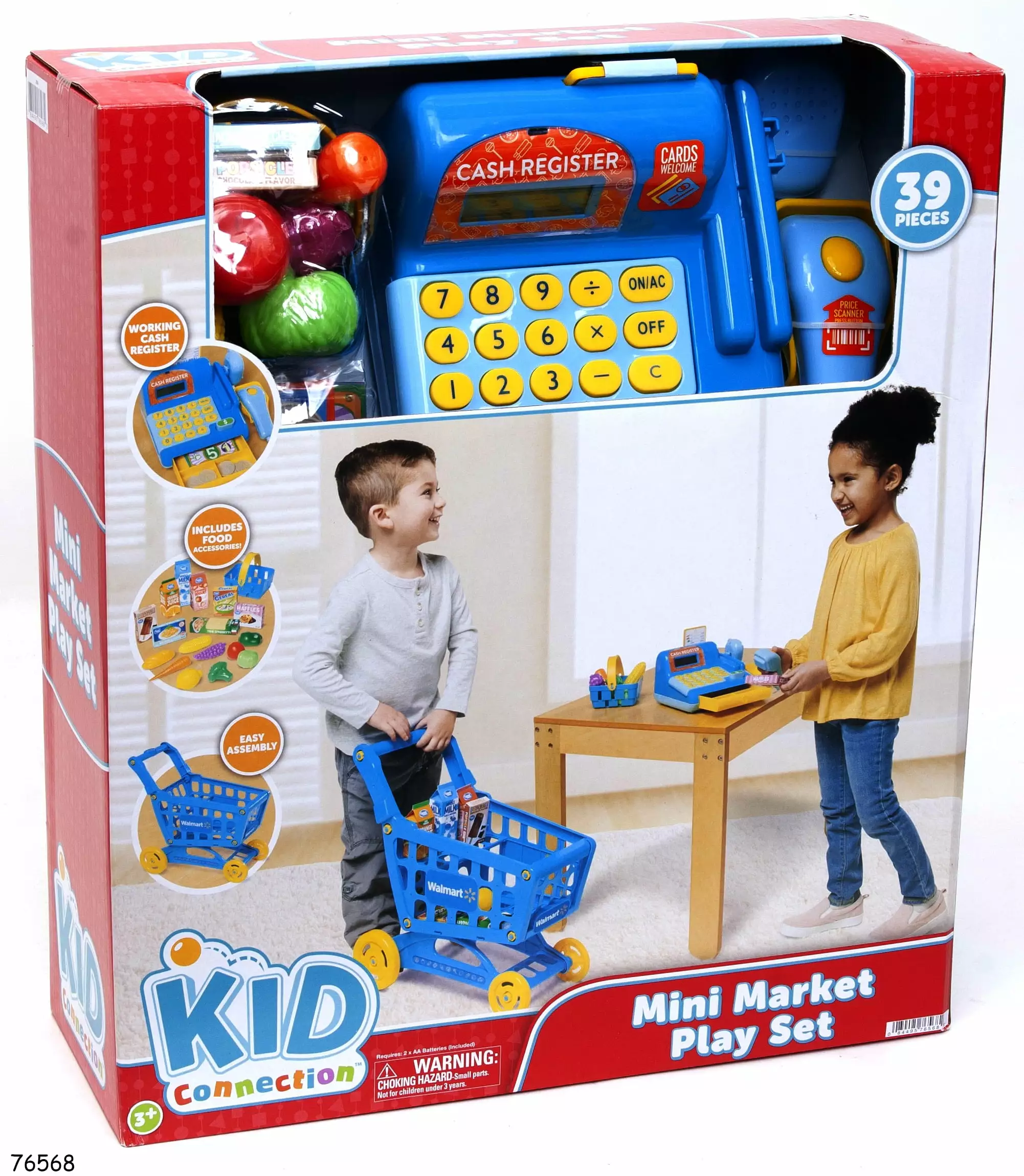 Kid Connection Supermarket Mini Market Playset. 39 Pieces. Toddler Toys