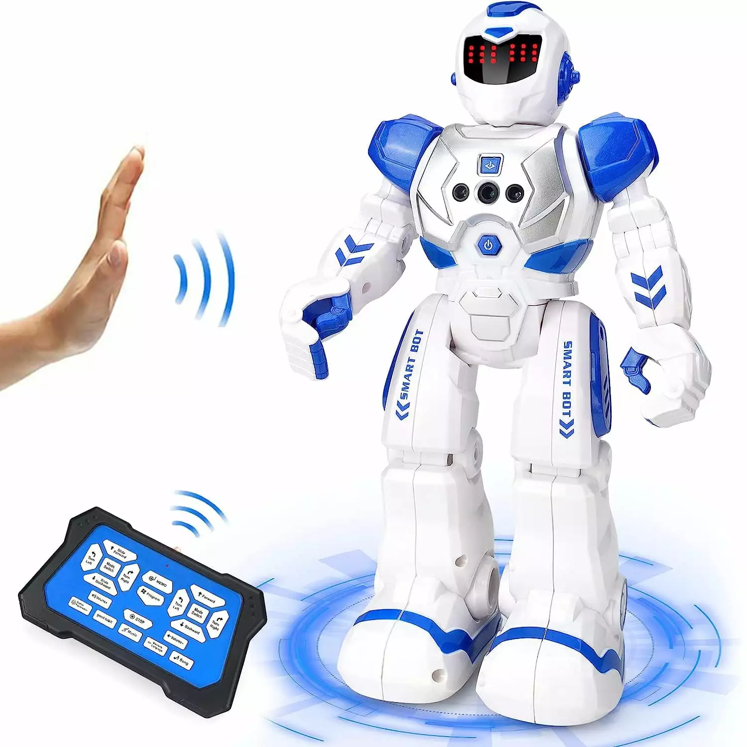 Kid Remote Control Intelligent Robot. Walking Singing Dancing Educational Toy. Smart Robot Toy (Blue) for Kids Gifts.for Ages 6 and up