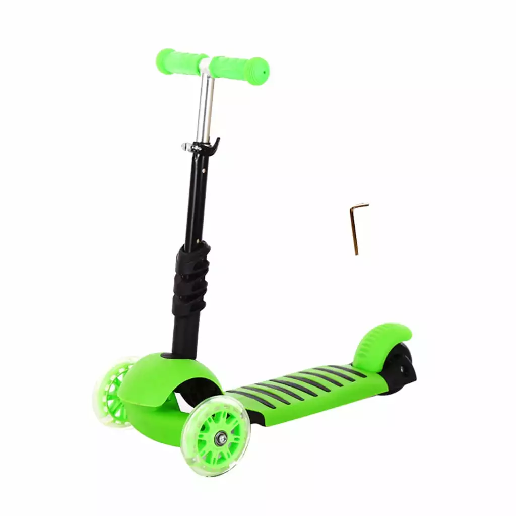 Kids Children's Height and Three Wheel Scooter with LED LightFor Man And Woman