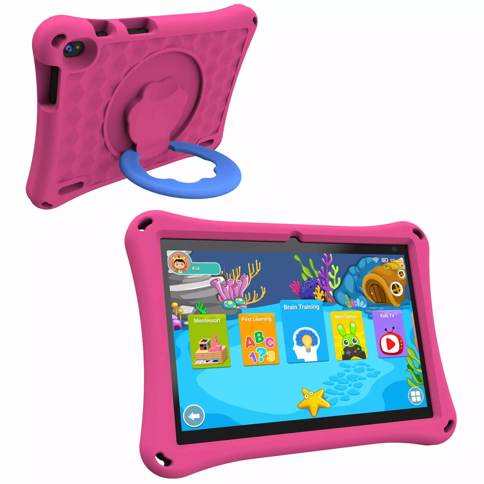 Kids Tablet. 10 inch Tablet for Kids 32GB ROM+512GB Expand. Parental Control Toddler Tablet Android. 6000mAh Battery. Dual 2+8MP Camera. Kids Tablet with Case. Pink