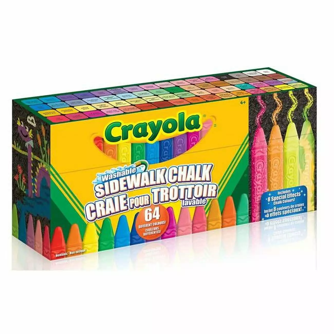 KimmyShop Crayola Ultimate Washable Sidewalk Chalk - Pack of 64