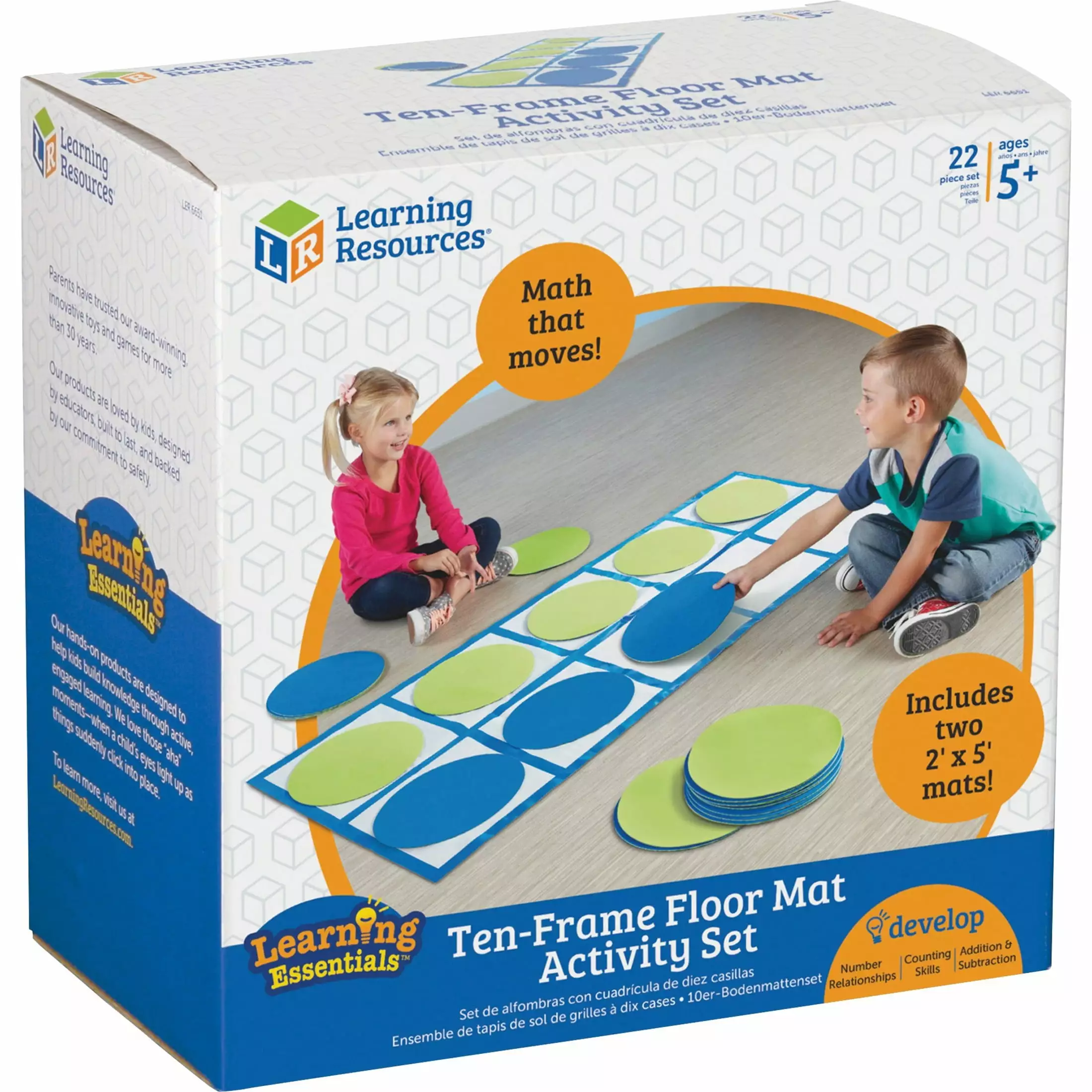 LER6651 - Ten-Frame Floor Mat Set Activity Set by Learning Resources