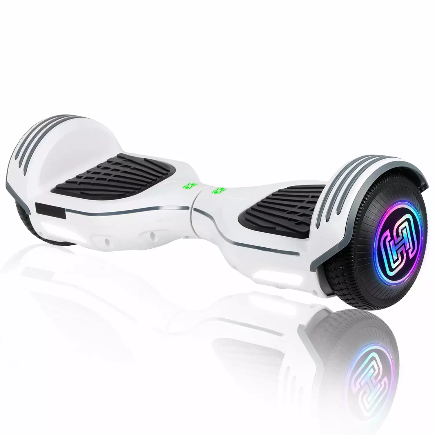 LIEAGLE A05 Hoverboard with Bluetooth Speaker 6.5 Two Wheels Colorful Flash Self Balancing Scooter for Kids Adults Gift 36V 260Lbs White