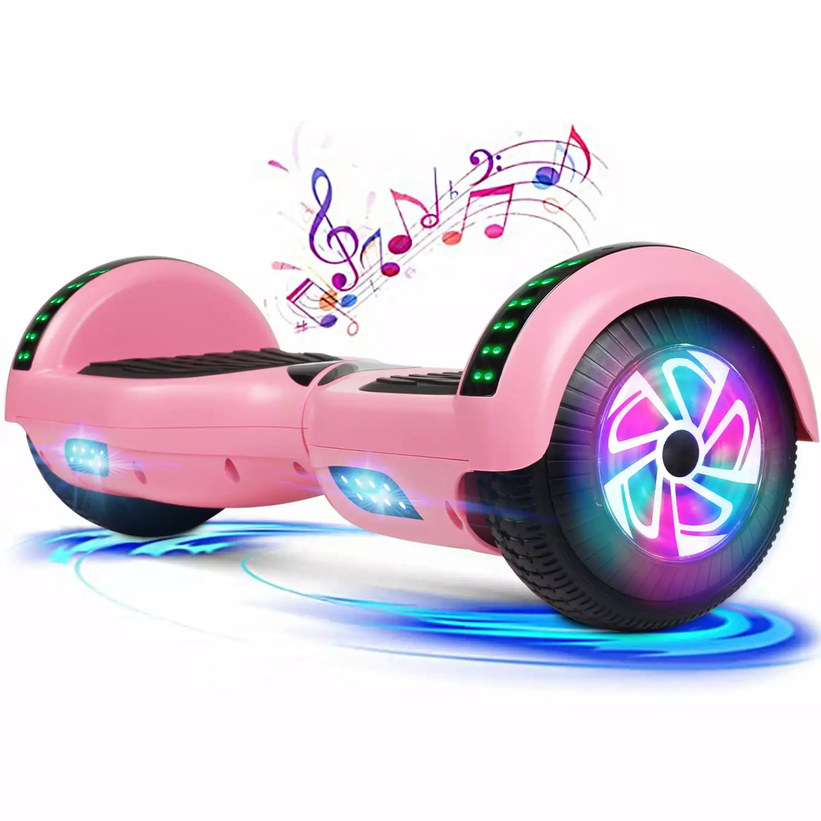 LIEAGLE Bluetooth Hoverboard 6.5 Two-Wheel Self Balancing Electric Scooter 24V 10MPH Hover Board with Lights for Kids Adults Pink