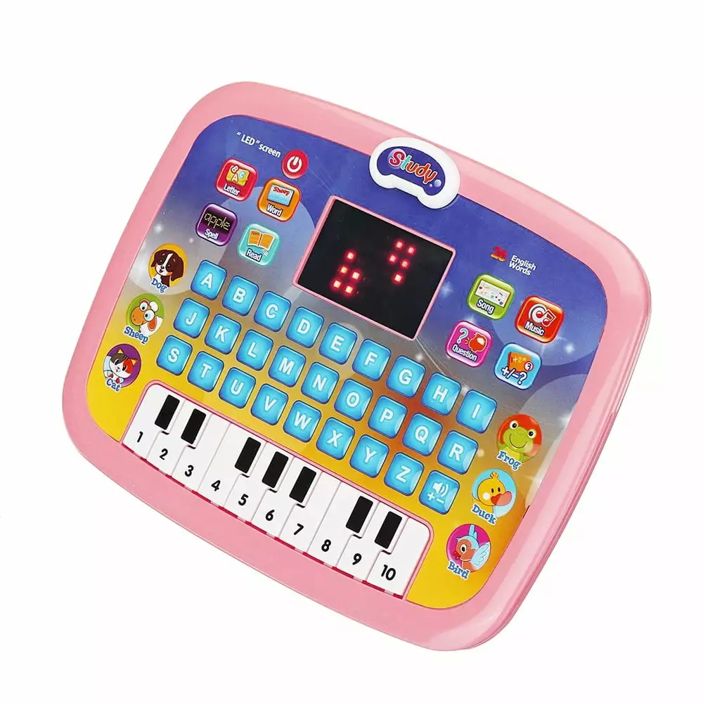 LNKOO Tablet Toy for 1 2 3 Years Old Girls Boys. Educational Learning Toys with Light and Music. Interactive Toy for Numbers. Alphabet. Animals and Maths. Gift for Infants Toddlers Kids