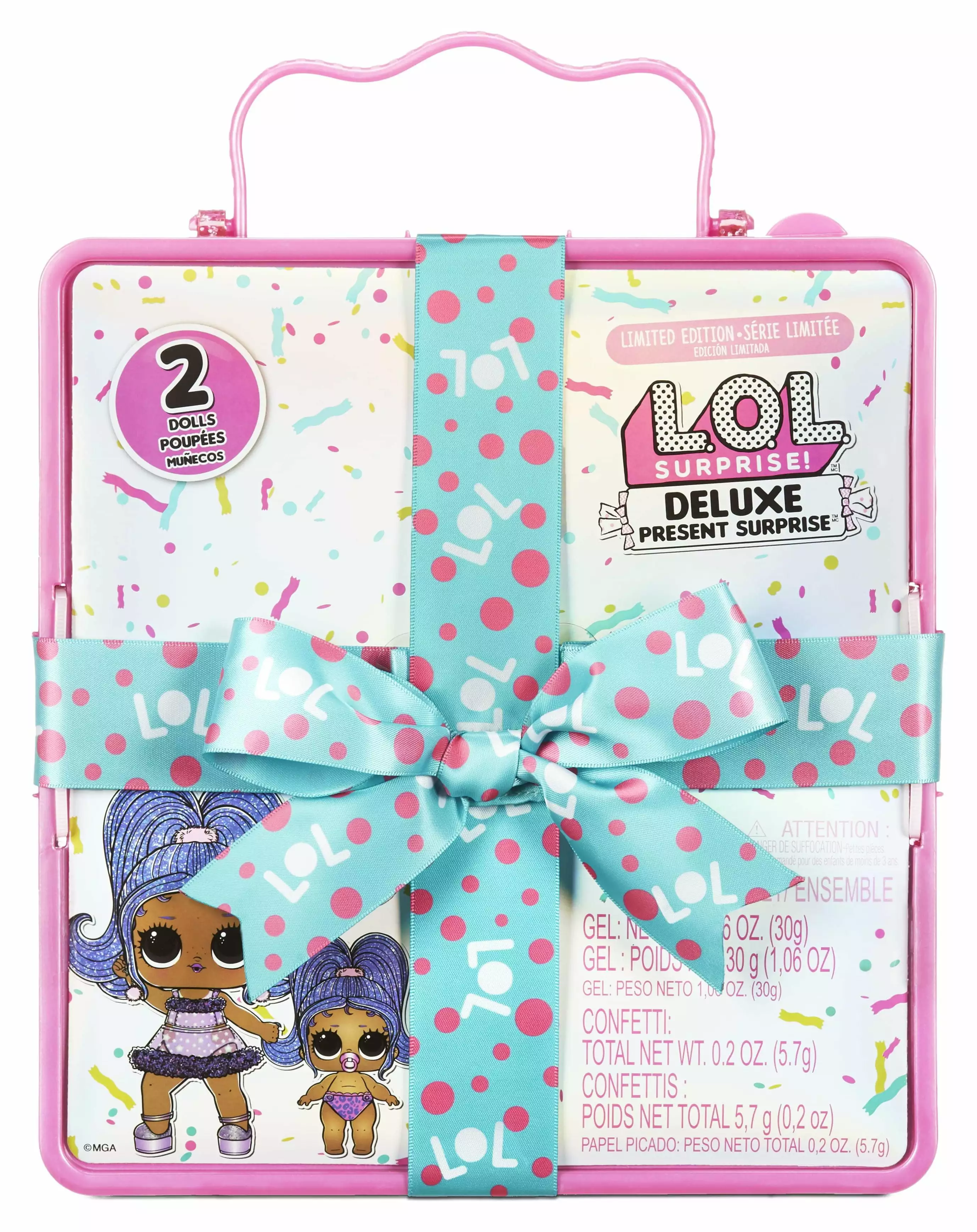 LOL Surprise Deluxe Present Surprise Series 2 Slumber Party Theme With Exclusive Doll. Great Gift for Kids Ages 4 5 6+