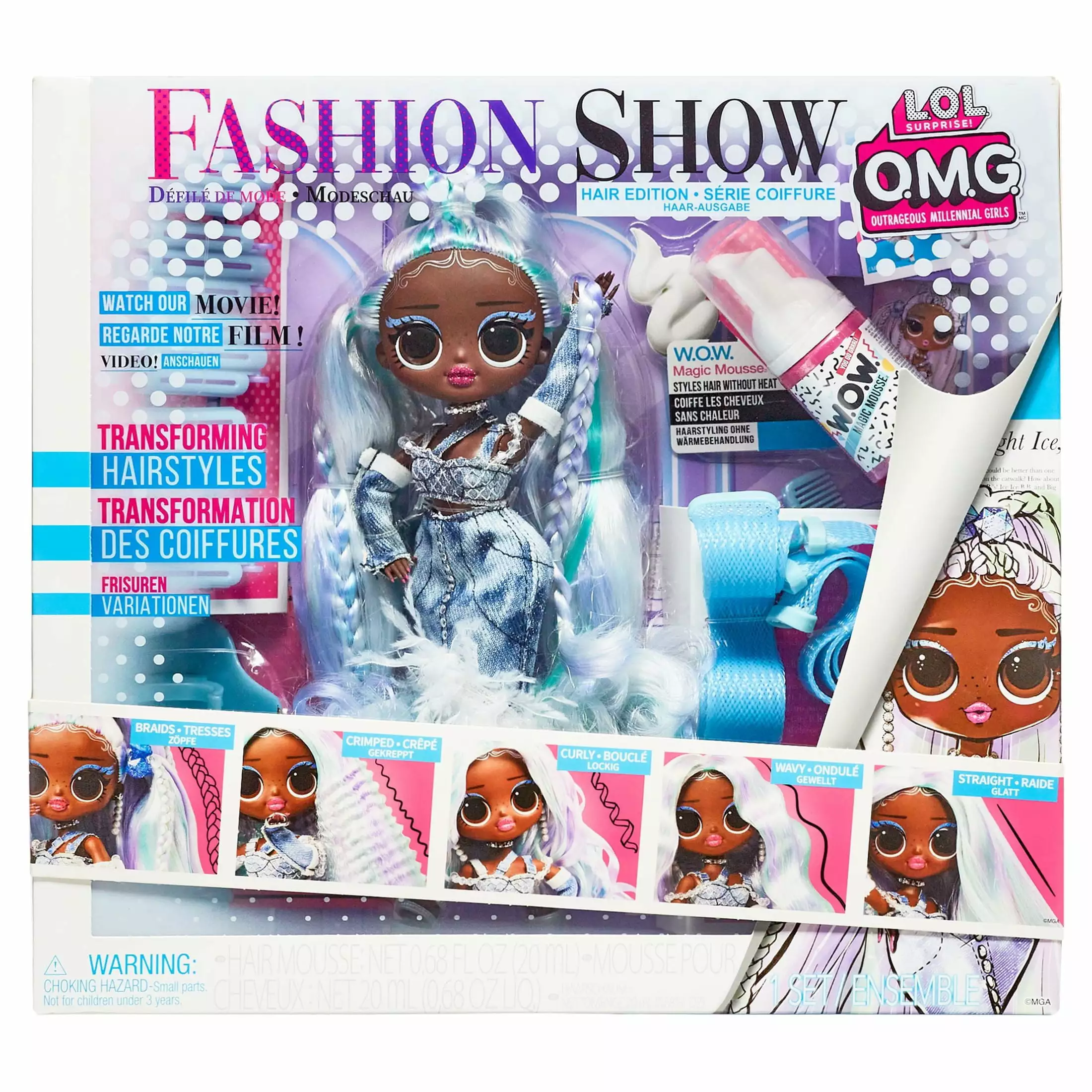 LOL Surprise OMG Fashion Show Hair Edition Lady Braids 10 Inch Fashion Doll. Ages 4 & up