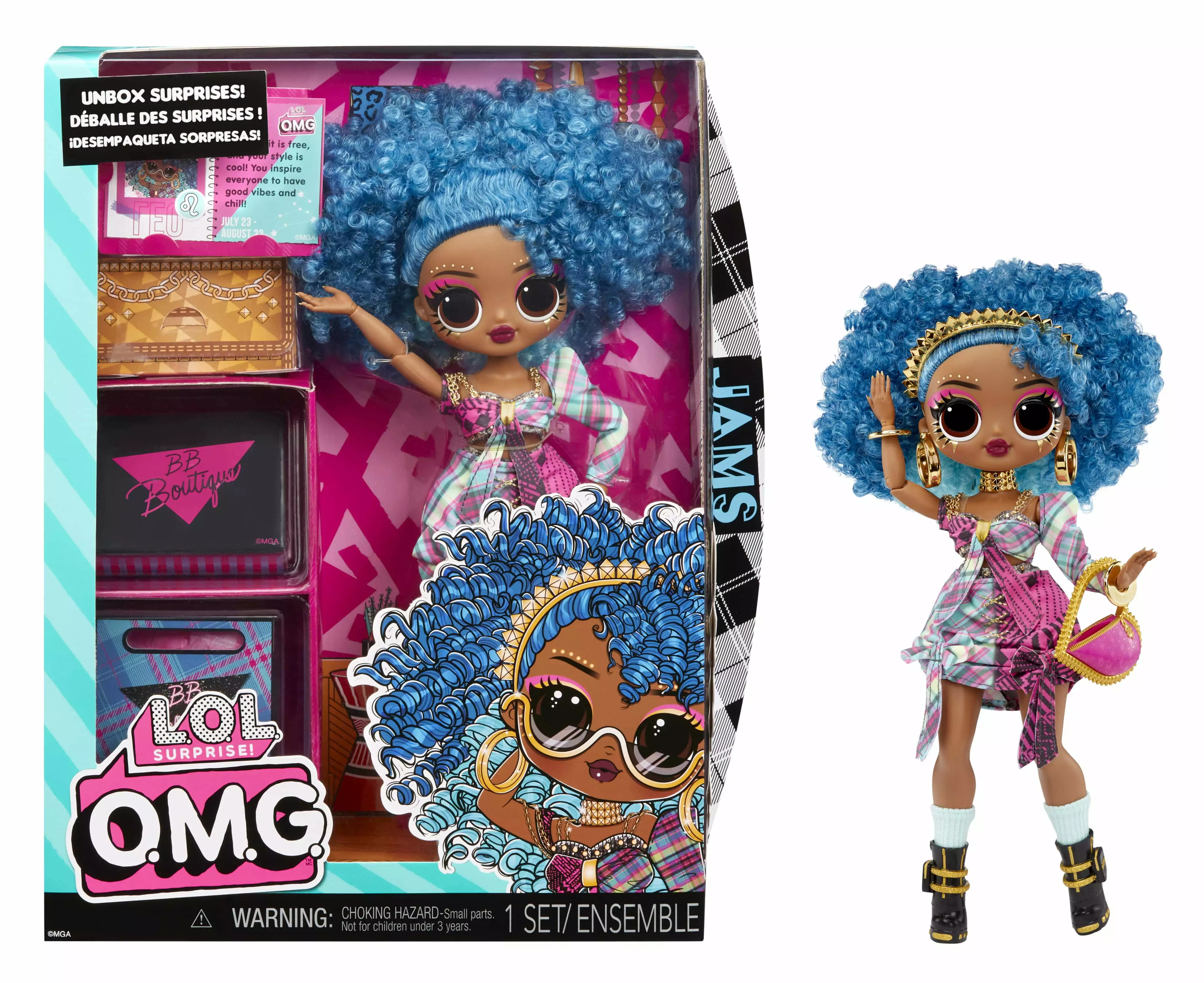 LOL Surprise OMG Jams Fashion Doll with Multiple Surprises and Accessories. Kids Gift Ages 4+