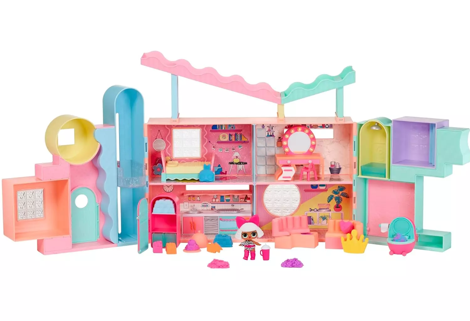 LOL Surprise Squish Sand Magic House with Tot Playset with Collectible Doll. Squish Sand. Surprises. Accessories. Girls Gift Age 4+