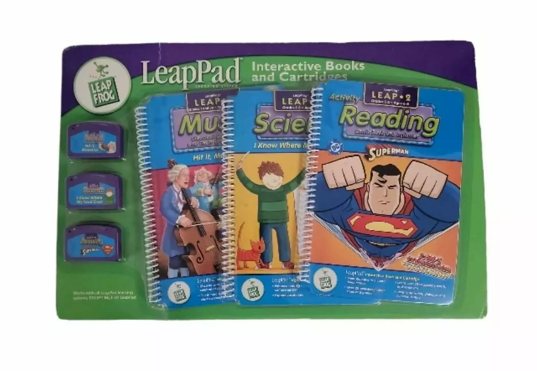 LeapPad Leap 2 Interactive Books and Cartridge Music. Science. Reading 3-Pack