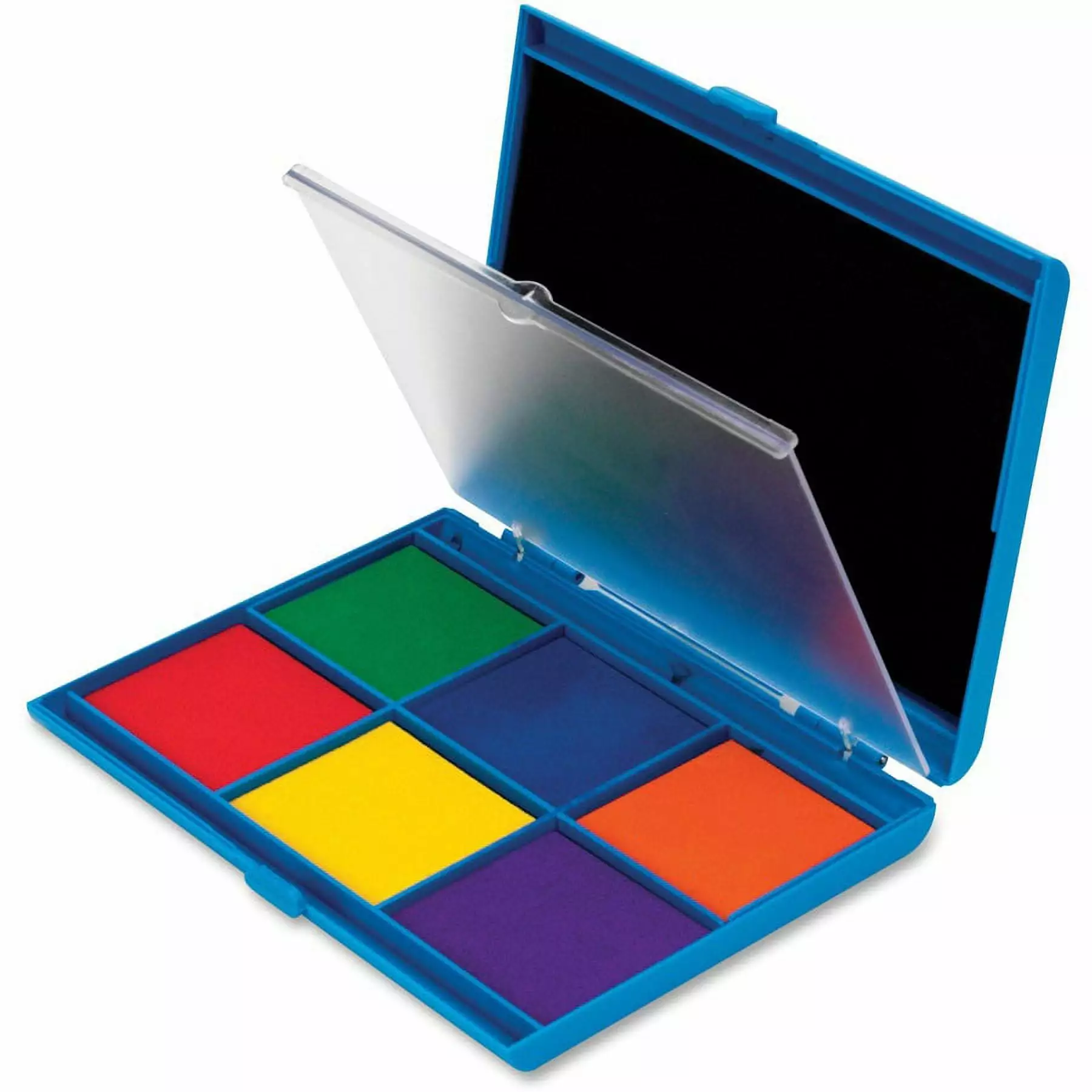 Learning Resources 7 Color Stamp Pad Ink Pad - 1 Each - Black. Green. Blue. Orange. Red. Yellow. Purple Ink | Bundle of 5 Each