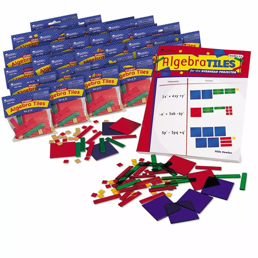 Learning Resources Algebra Tiles Classroom 30 Tool Set