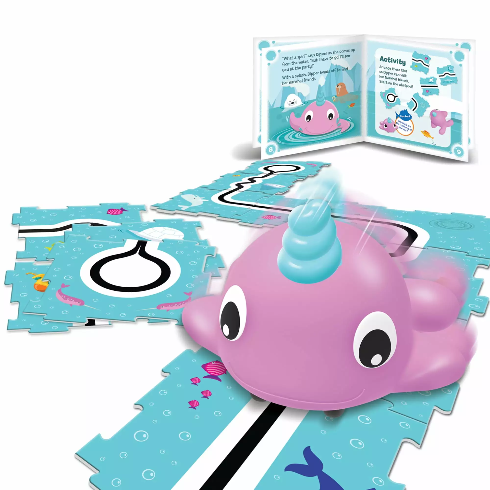 Learning Resources Coding Critters Go Pets Dipper the Narwhal - 14 Pieces. Boys and Girls Ages 4+ Coding Toys for Kids. STEM Toys