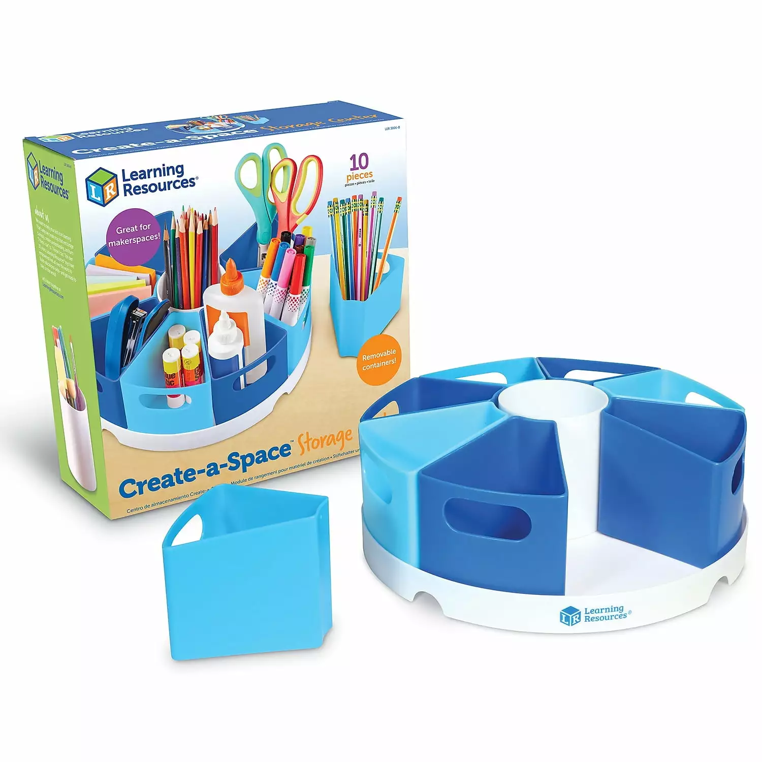 Learning Resources Create A Space Plastic Organizer Kits Blue (LER3806B)