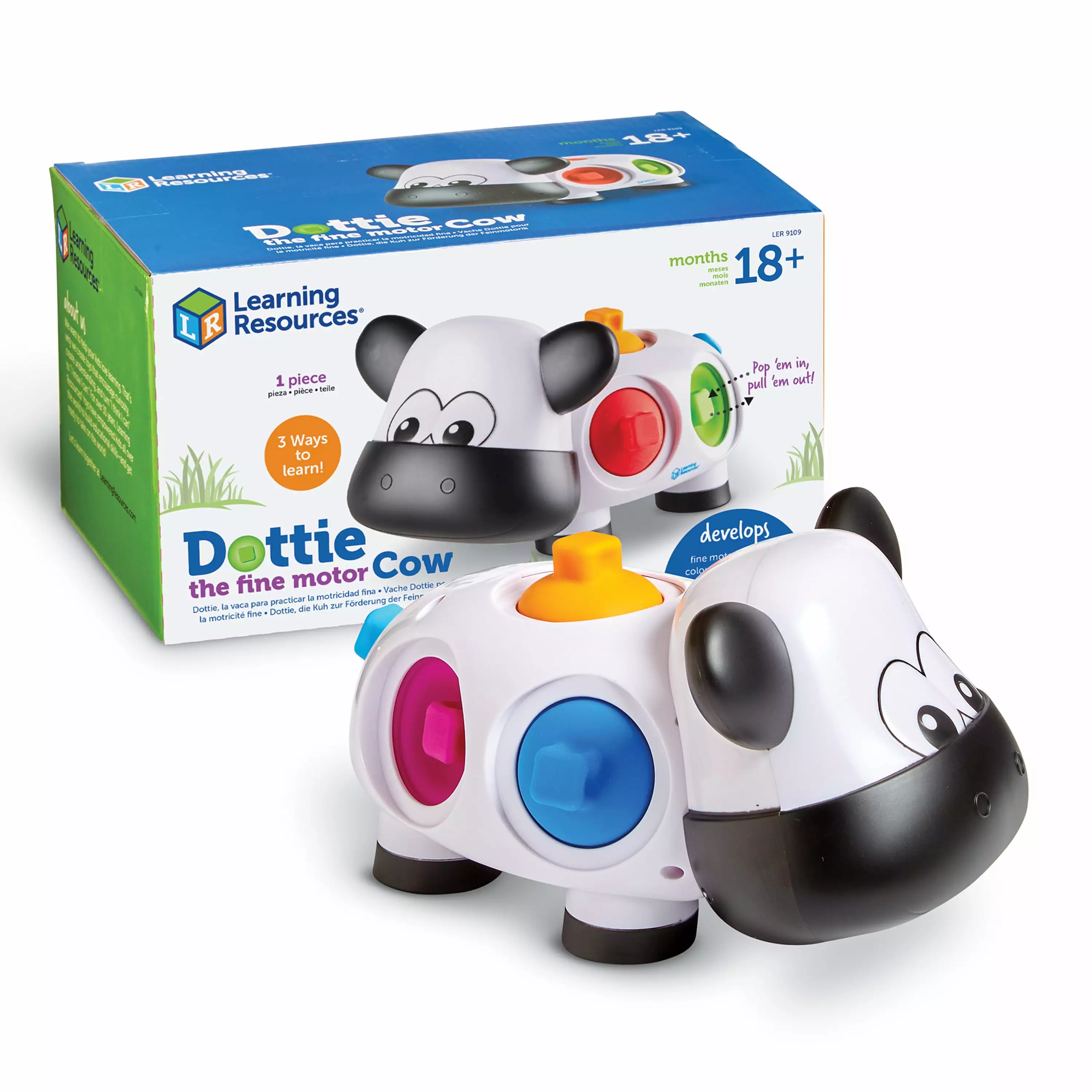 Learning Resources Dottie the Fine Motor Cow - Ages 18+ months Preschool Toys for Boys and Girls. Toddler Learning Toys