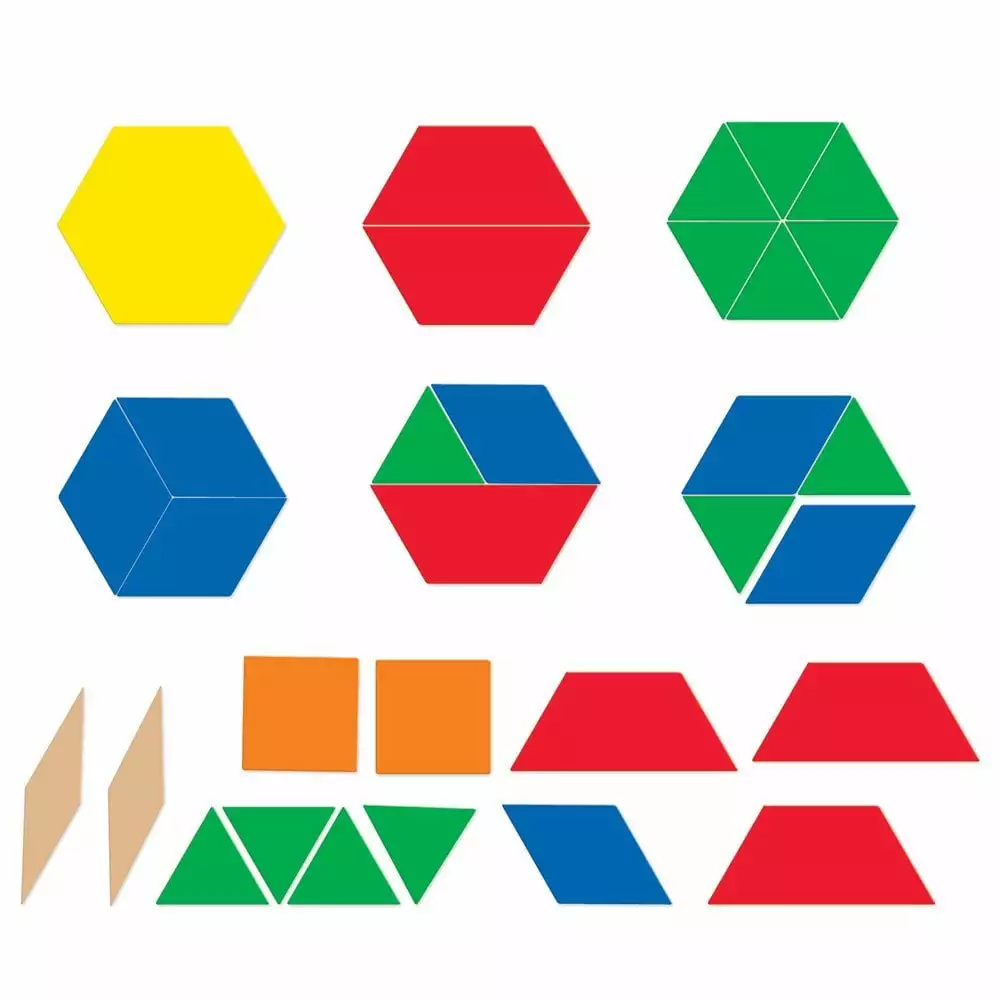 Learning Resources Giant Magnetic Pattern Blocks. Math Class Accessories. 47 Piece Set. Ages 4+