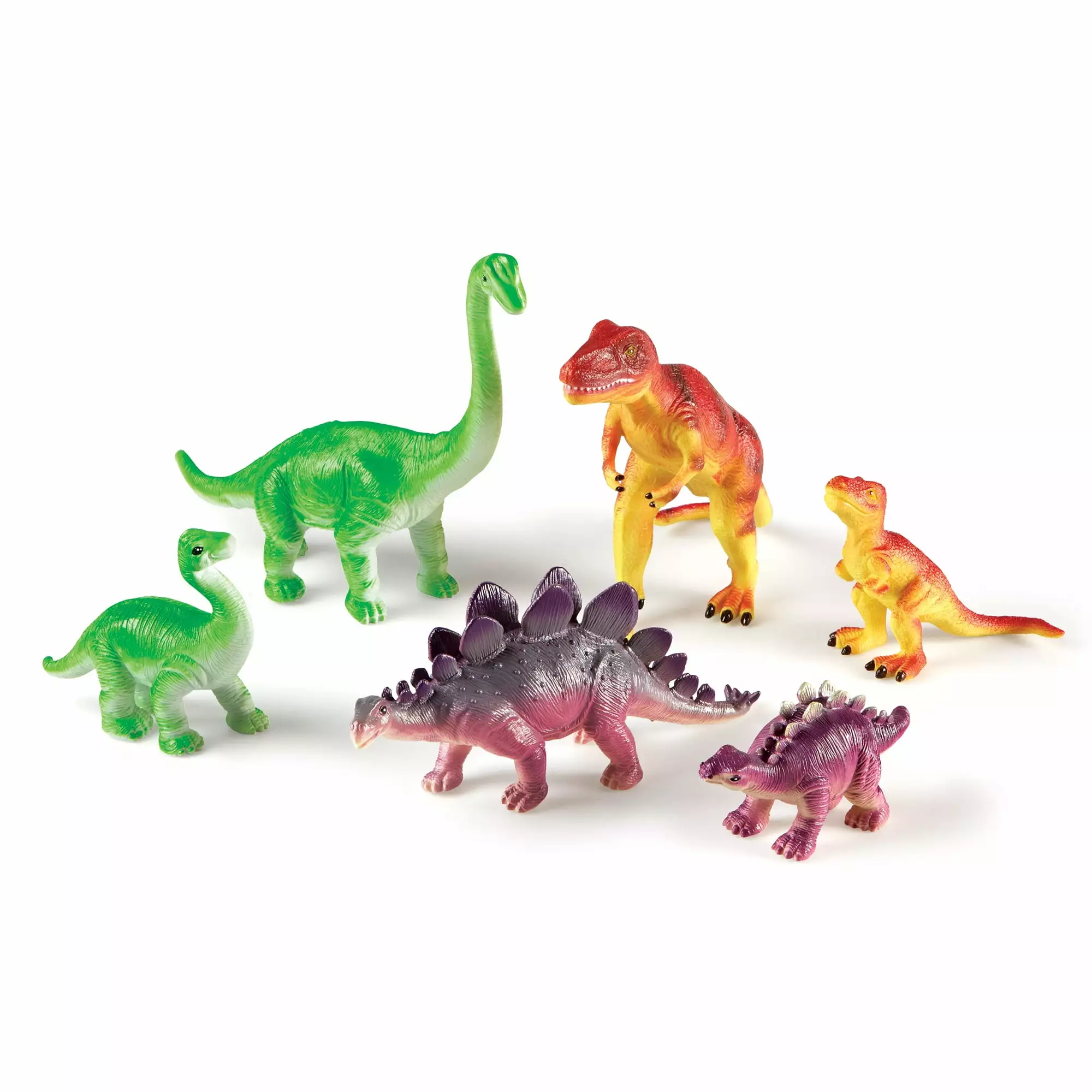 Learning Resources Jumbo Dinosaurs Mommas and Babies - 6 Pieces. Boys and Girls Ages 3+ Dinosaurs for Toddlers. Dinosaurs Action Figure Toys