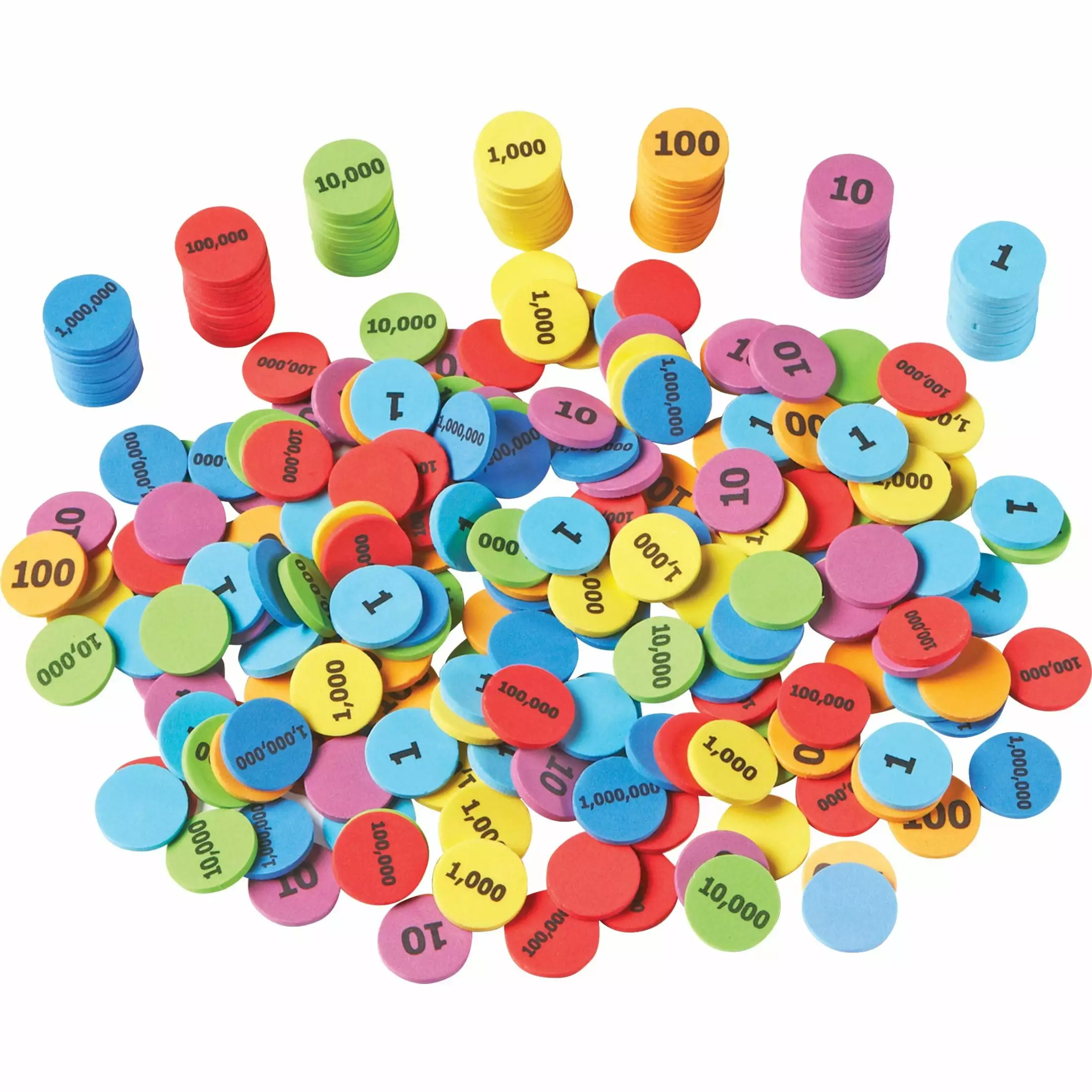 Learning Resources. LRNLER5215. Place Value Disks. 280 / Set. Multi