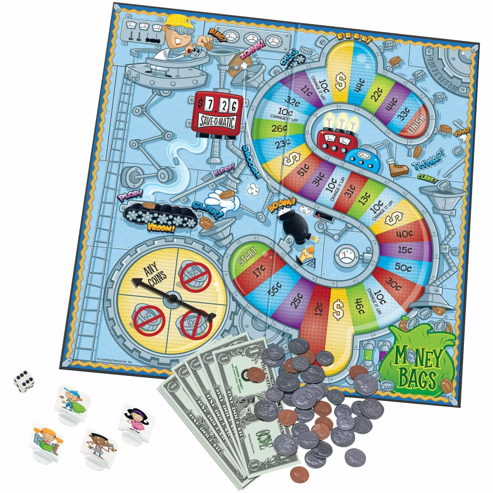 Learning Resources Money Bags Coin Value Game Classic - 2 to 4 Players