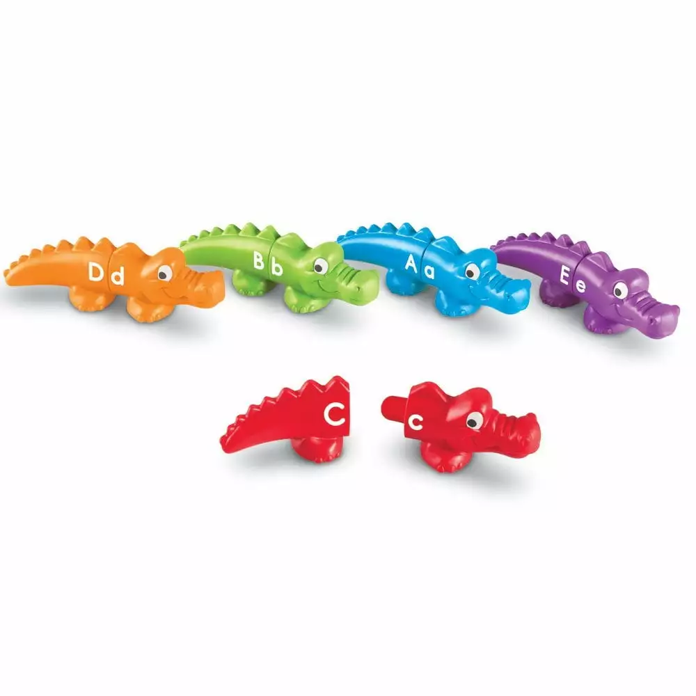 Learning Resources Snap-n-Learn Alphabet Alligators. Fine Motor Toy. 26 Double-Sided Pieces. Ages 18 Months +