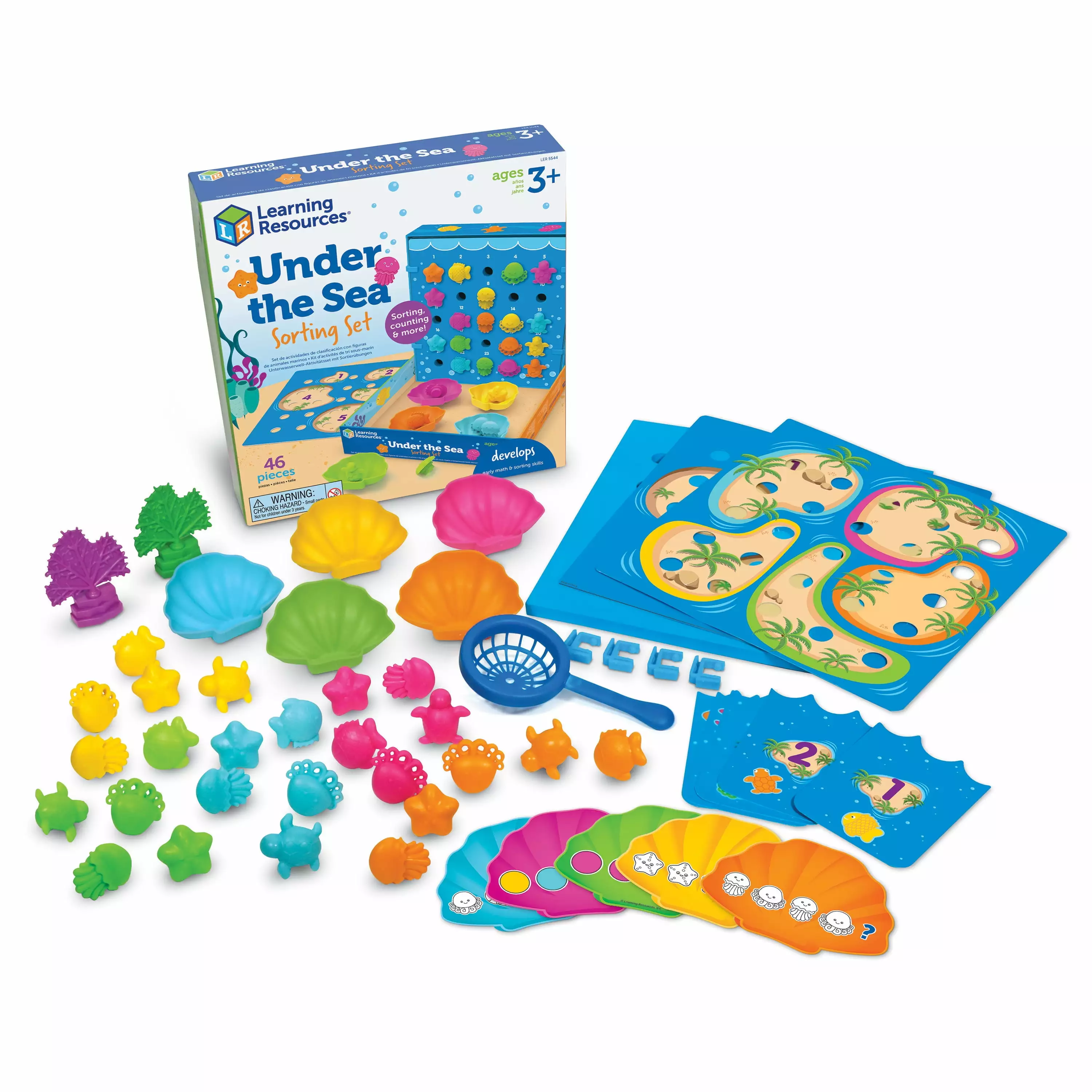 Learning Resources Under the Sea Sorting Set - 44 Pieces. Toddler Learning Games for Boys and Girls Ages 3+. Sorting Toys for Kids