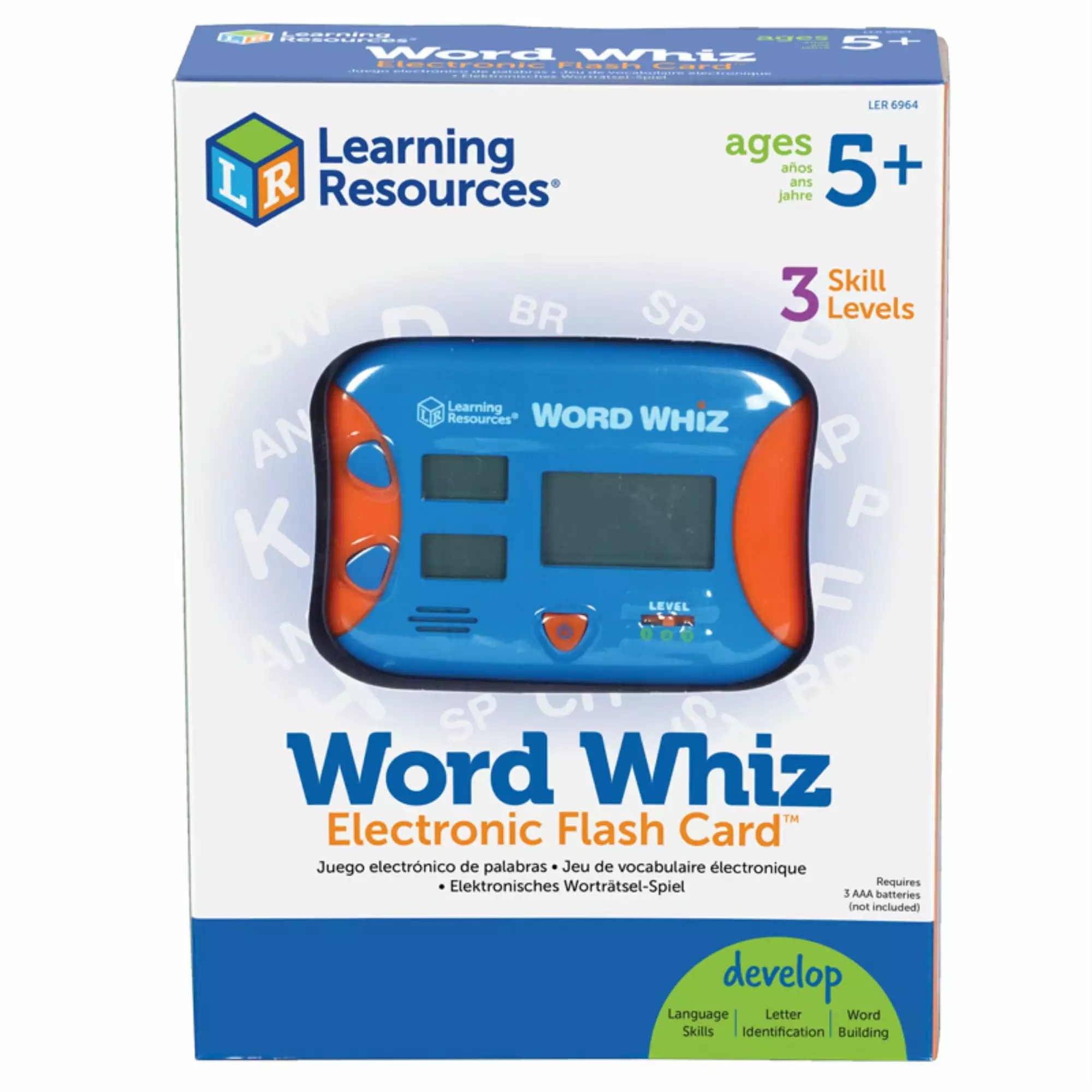 Learning Resources Word Whiz Electronic Flash Card Reading Game- Educational Gift. Toy for Boys Girls Ages 5 6 7+ to 10 Year Old