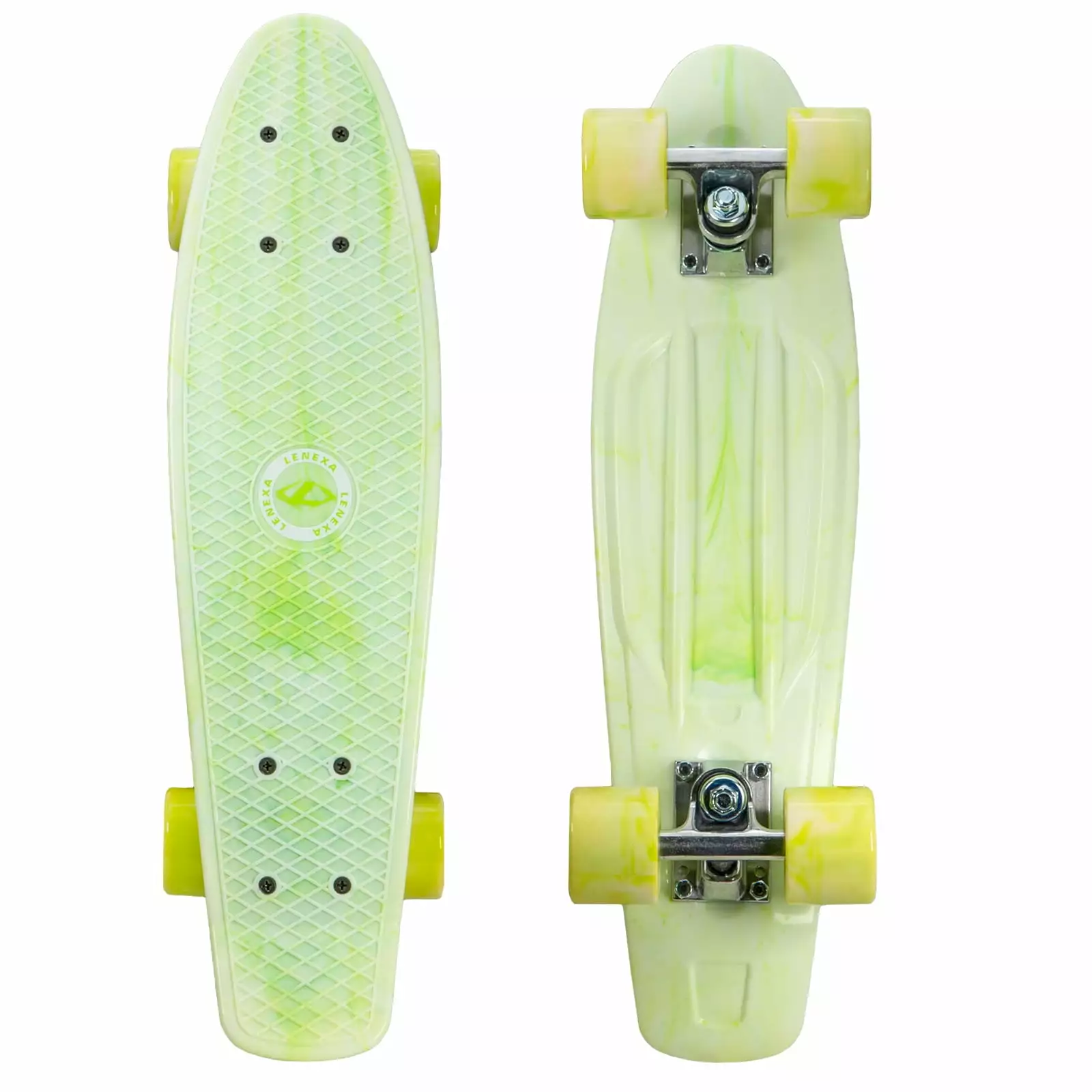 Lenexa Mini Cruiser 22 In. Complete Skateboard for Boys. Girls and Teens. Green