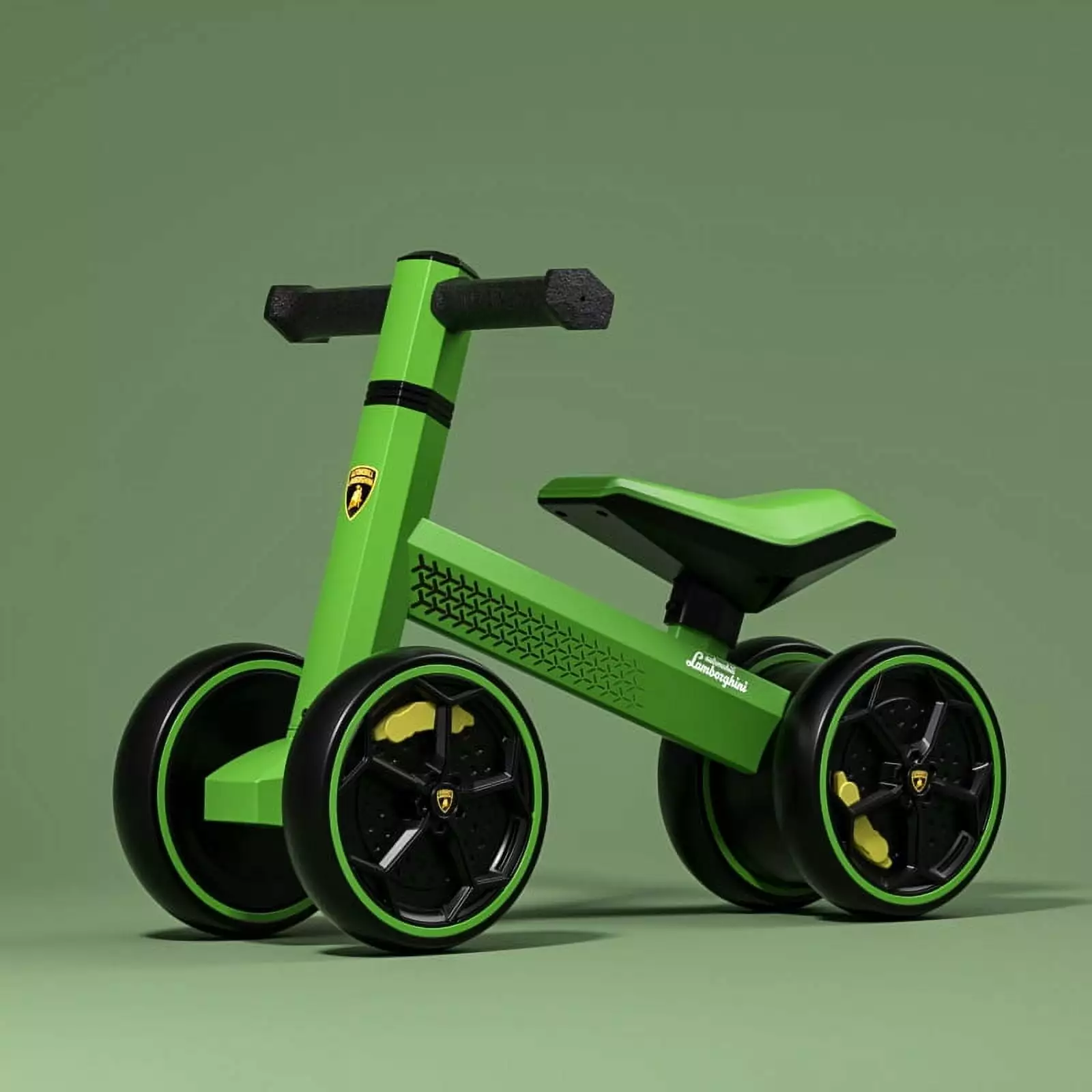 Luddy 4 Wheel Lamborghini Authorized Baby Balance Bike Toddler Riding Toys and Gifts Green