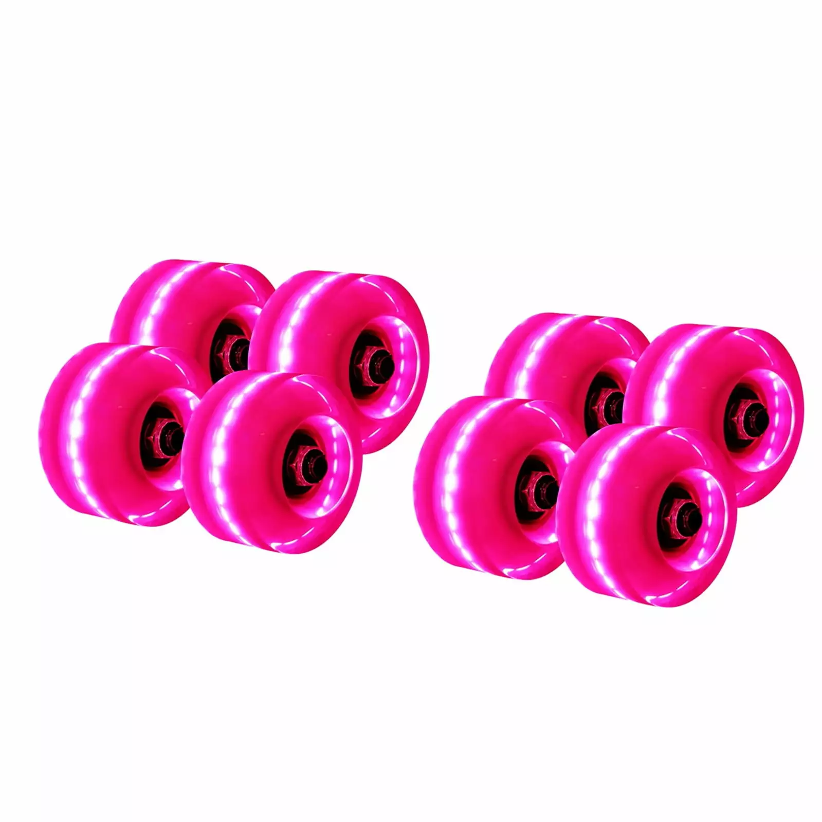 Clearance Sale Luminous Light Up Quad Roller Skate Wheels with BankRoll Bearings Installed 8PC