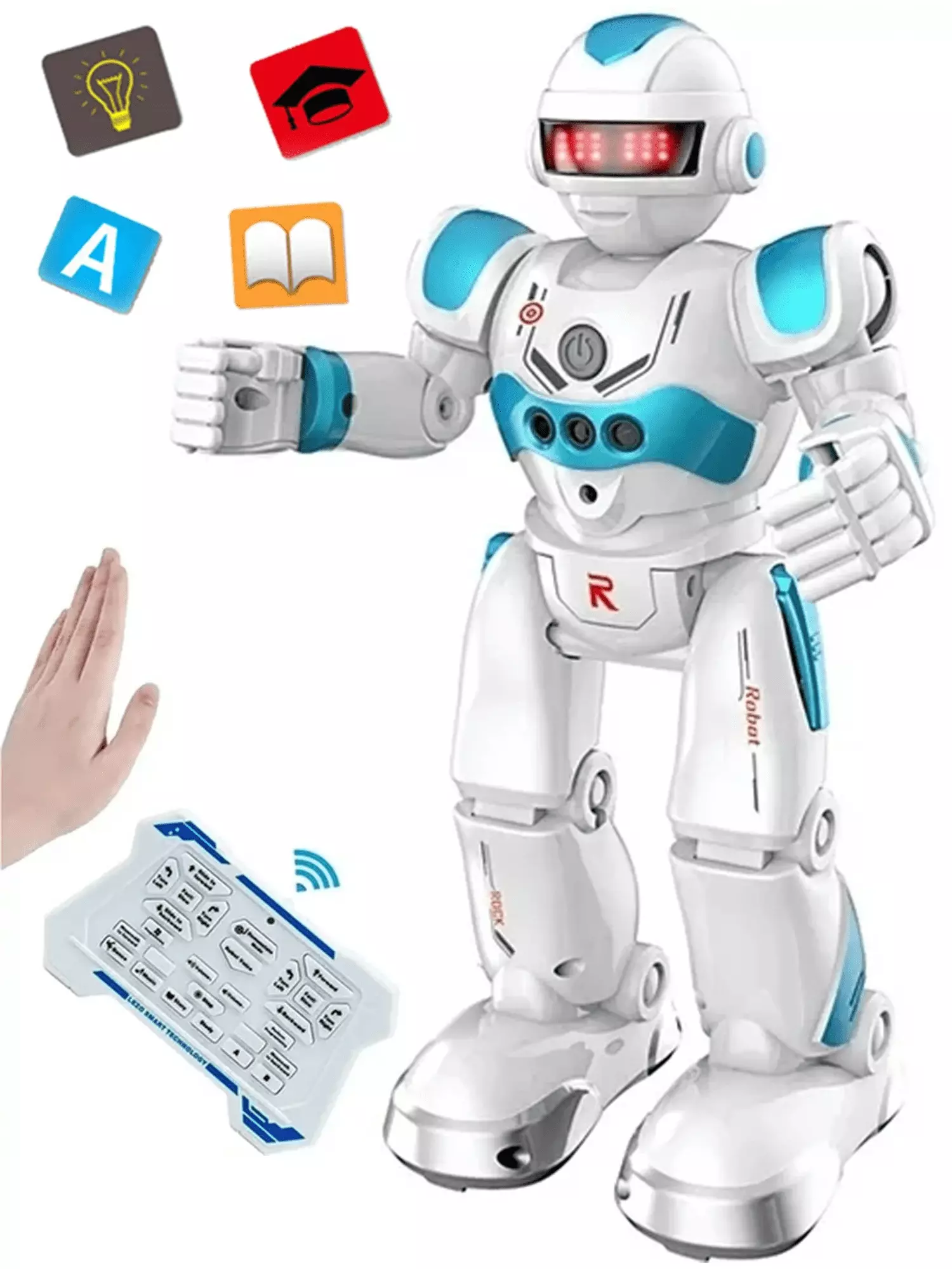 Lvelia Remote Control Robot Toys for Kids.Electronic Walking Singing Dancing Intelligent Programmable Robot for Age 3-8 Boys Girls.Blue