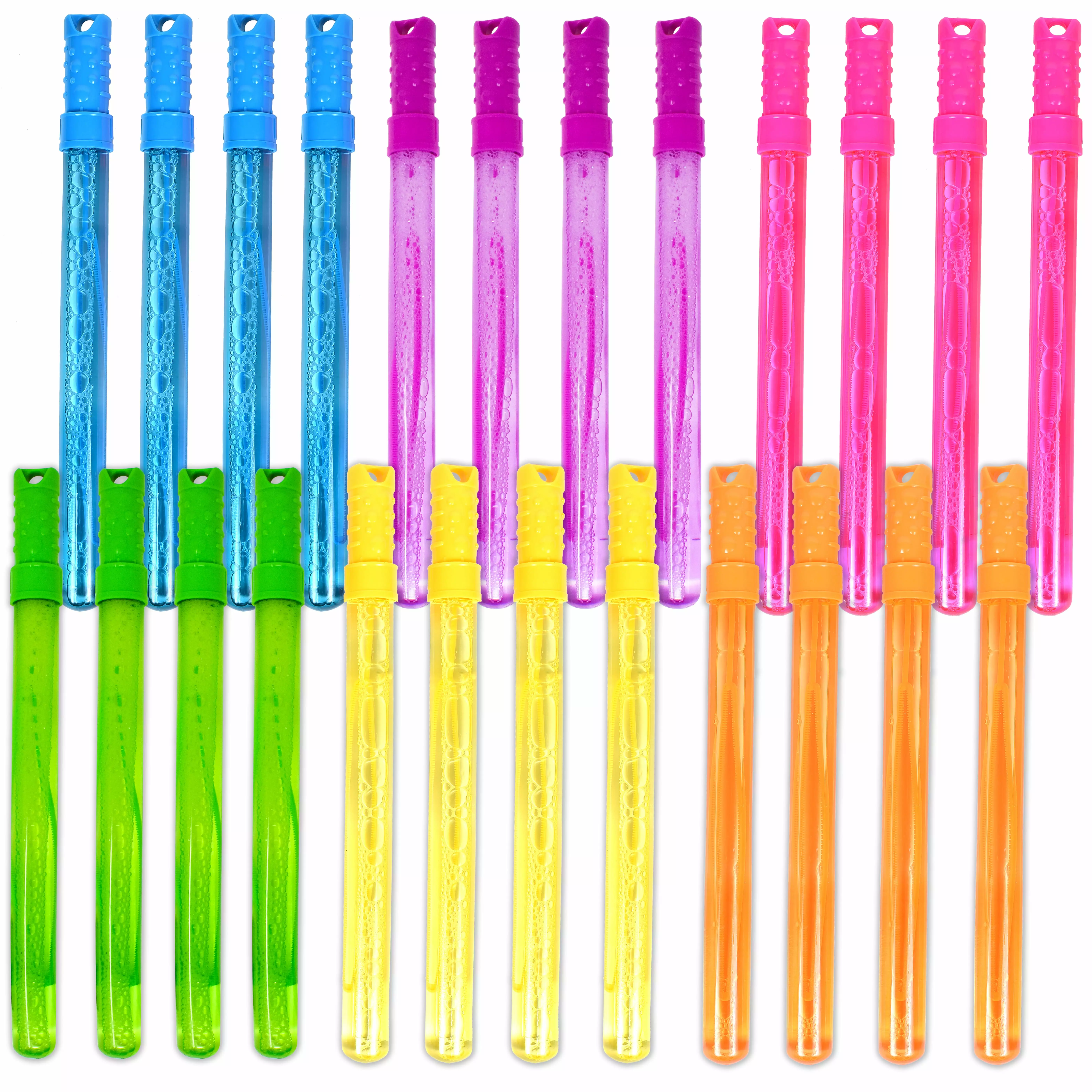 MAXX BUBBLES BUBBLE WAND - 4 OZ SINGLES. BLUE. RED. ORANGE. PINK. GREEN & YELLOW