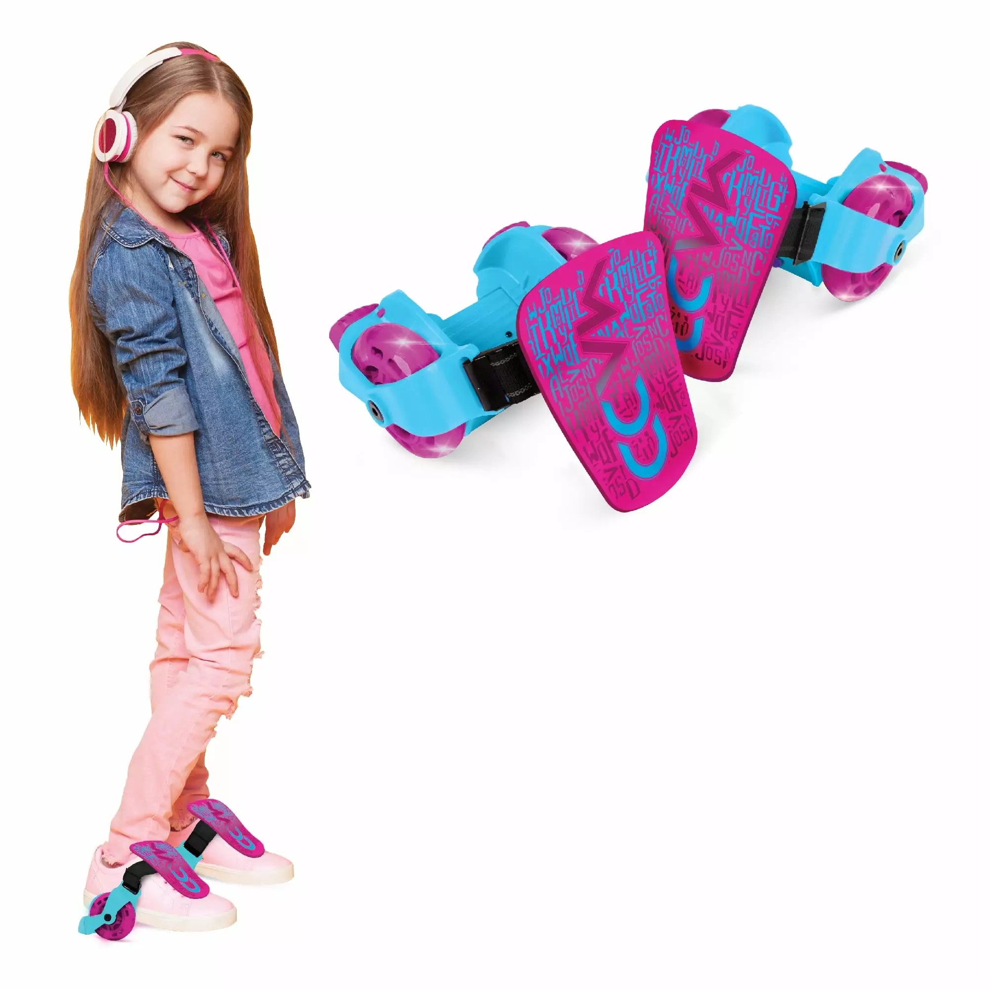 Madd Gear Light-Up Rollers - Pink/Teal