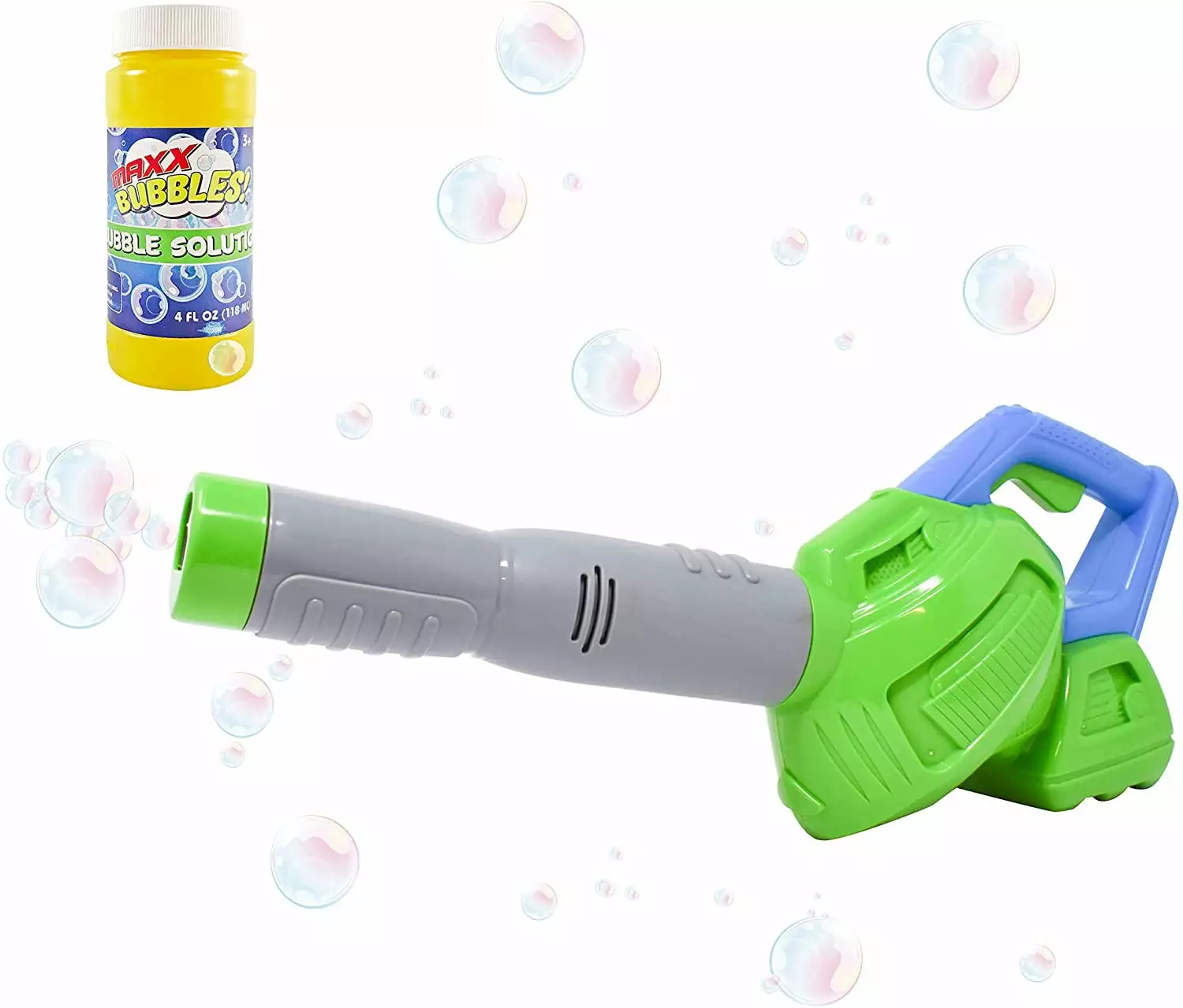 Maxx Bubbles Bubble-N-Fun Toy Leaf Blower with 4oz Refill Solution