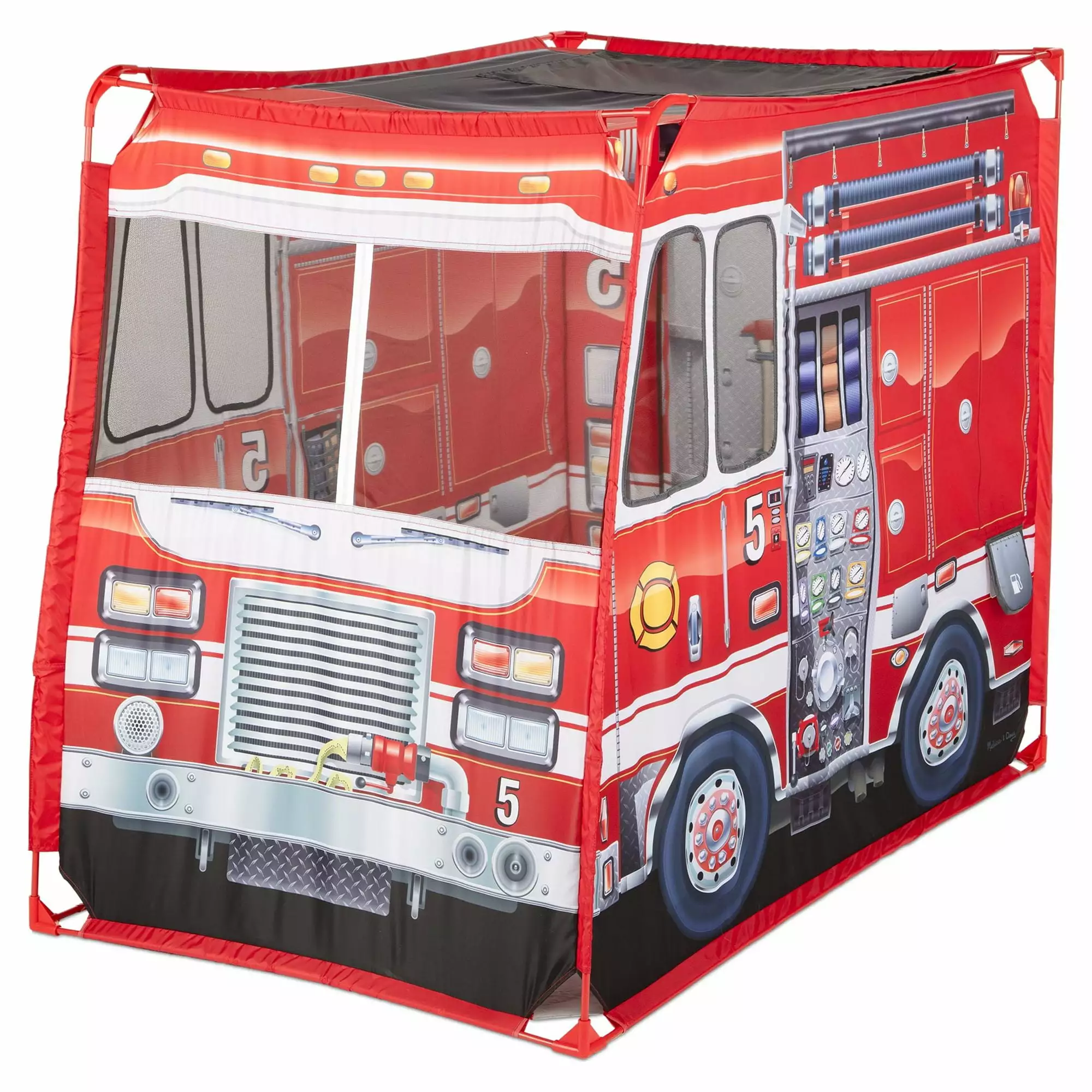 Melissa & Doug Fire Truck Fabric Play Tent and Storage Tote