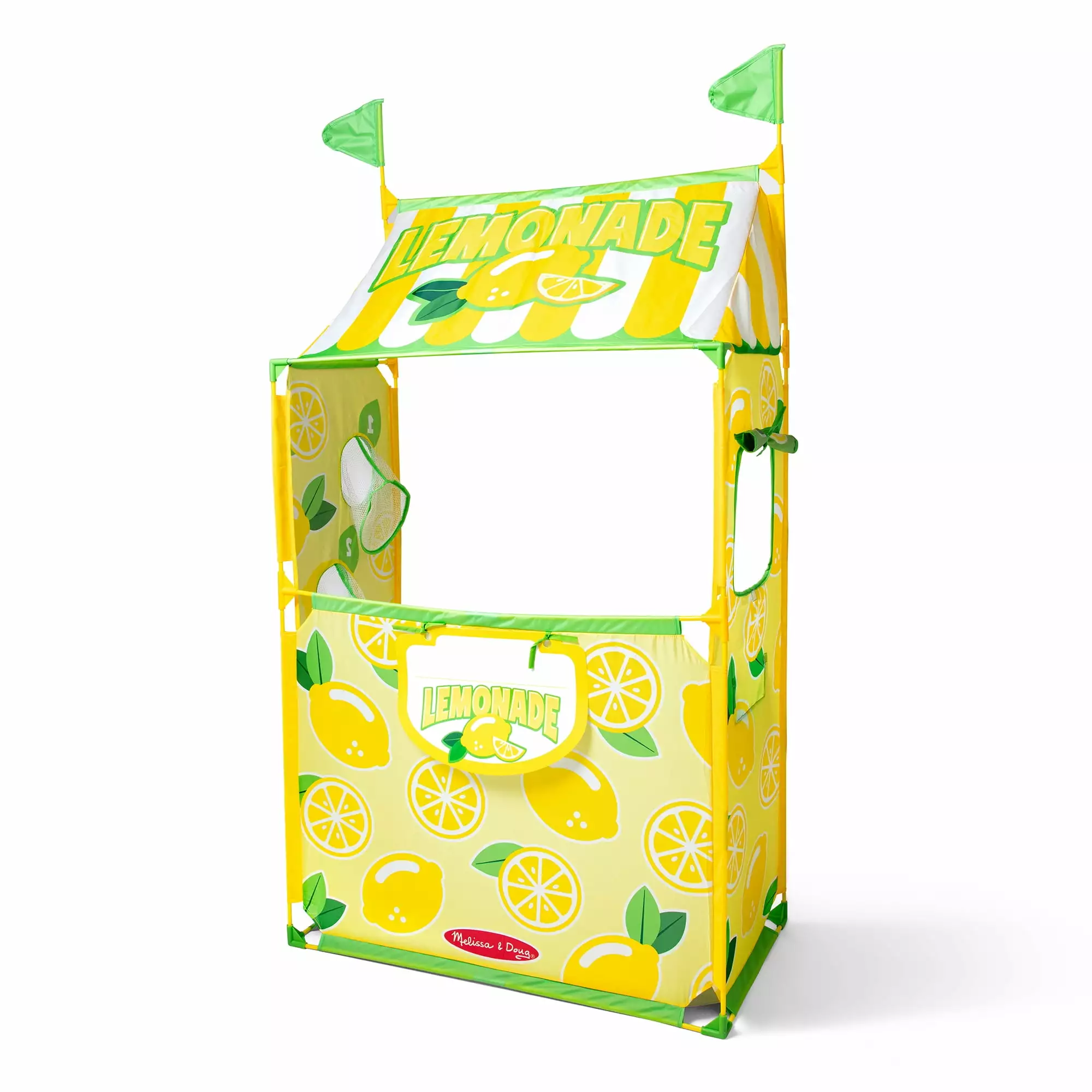 Melissa & Doug Lemonade Stand Play Tent With Beanbag Game. Easy to Assemble. for Toddlers. Preschoolers. and Kids Ages 3+