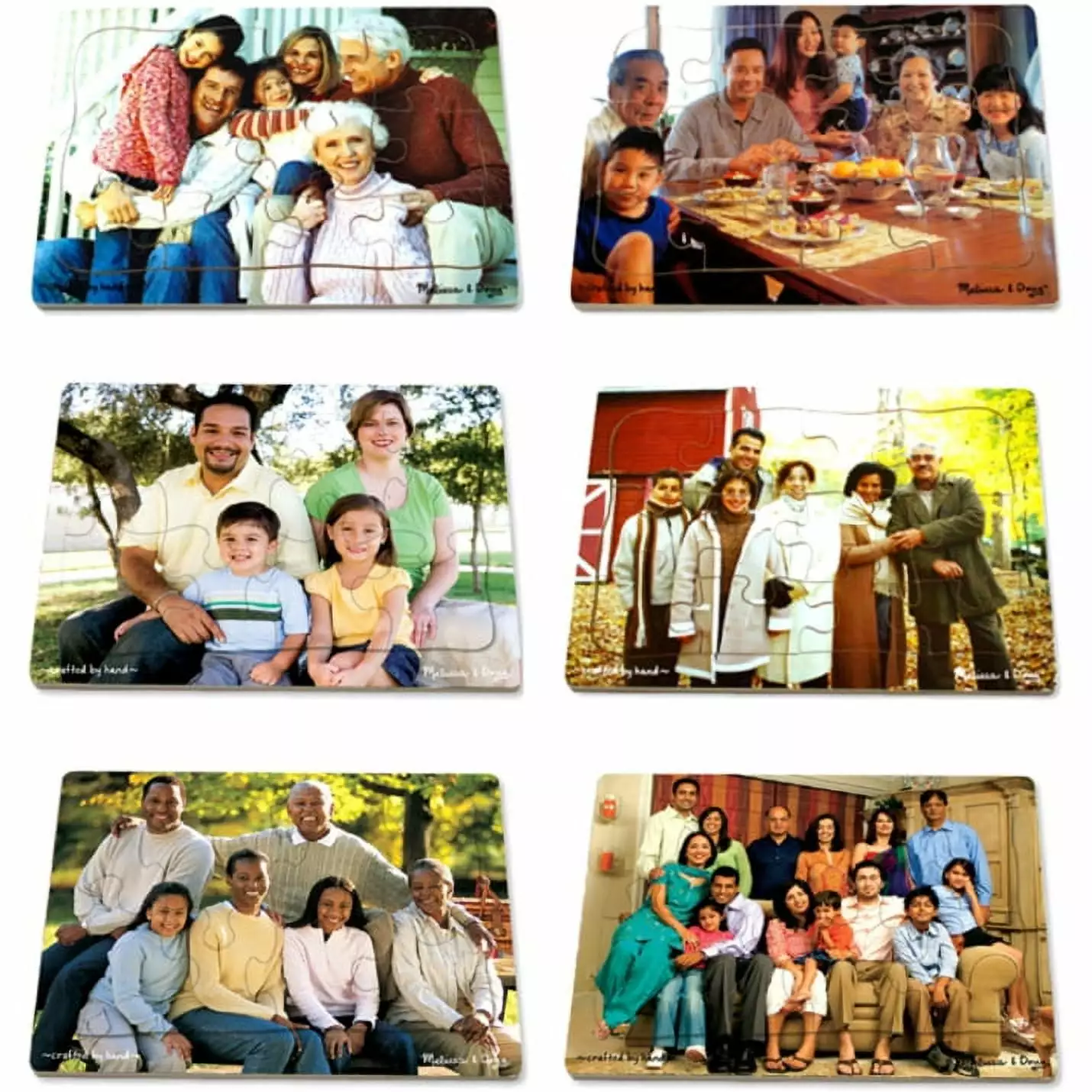 Melissa & Doug Multi-Cultural Family Puzzle Set