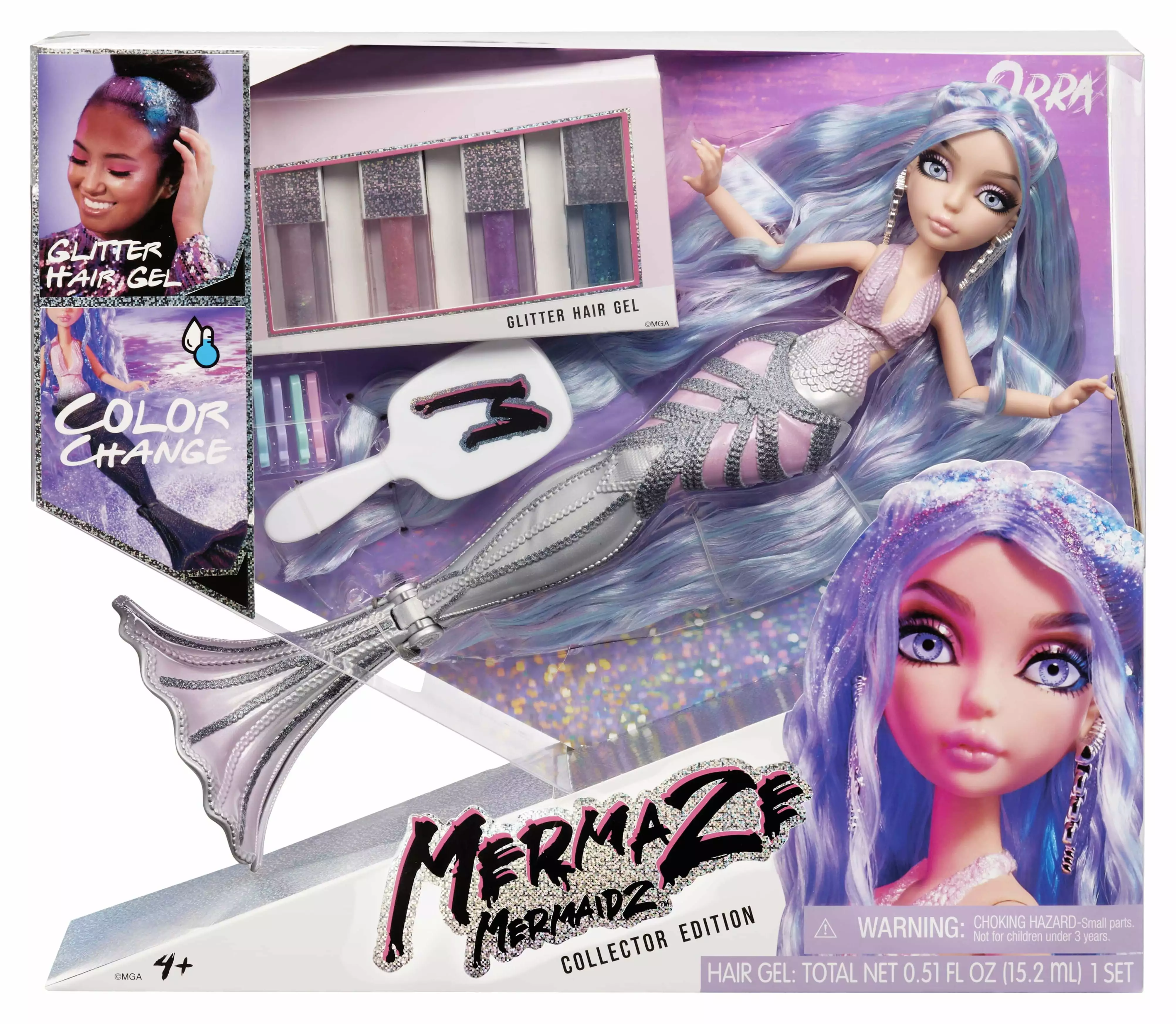 Mermaze Mermaidz Color Change Orra Deluxe Fashion Doll with Wear and Share Hair Play