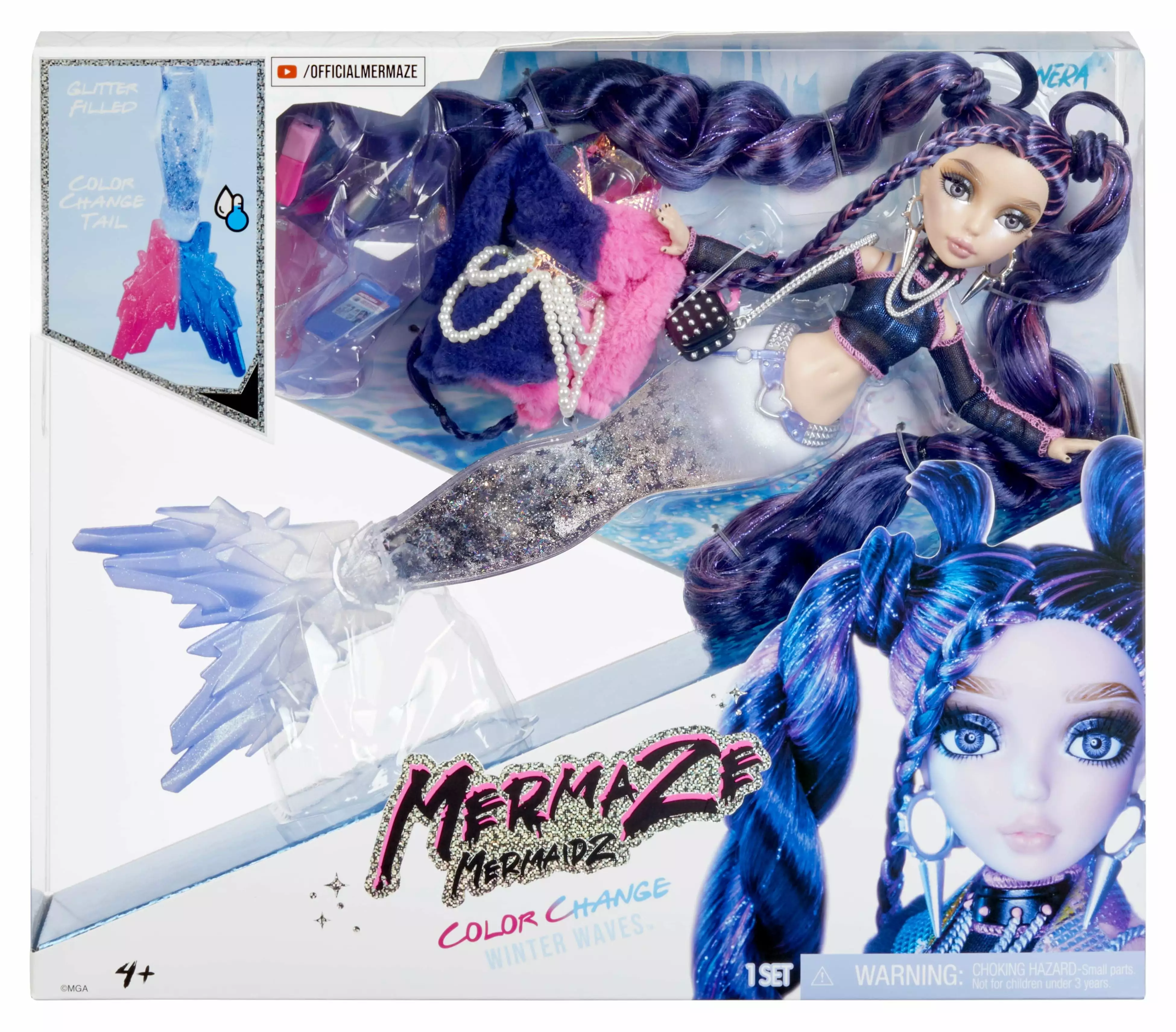 Mermaze Mermaidz Winter Waves Mermaid Fashion Doll. Nera