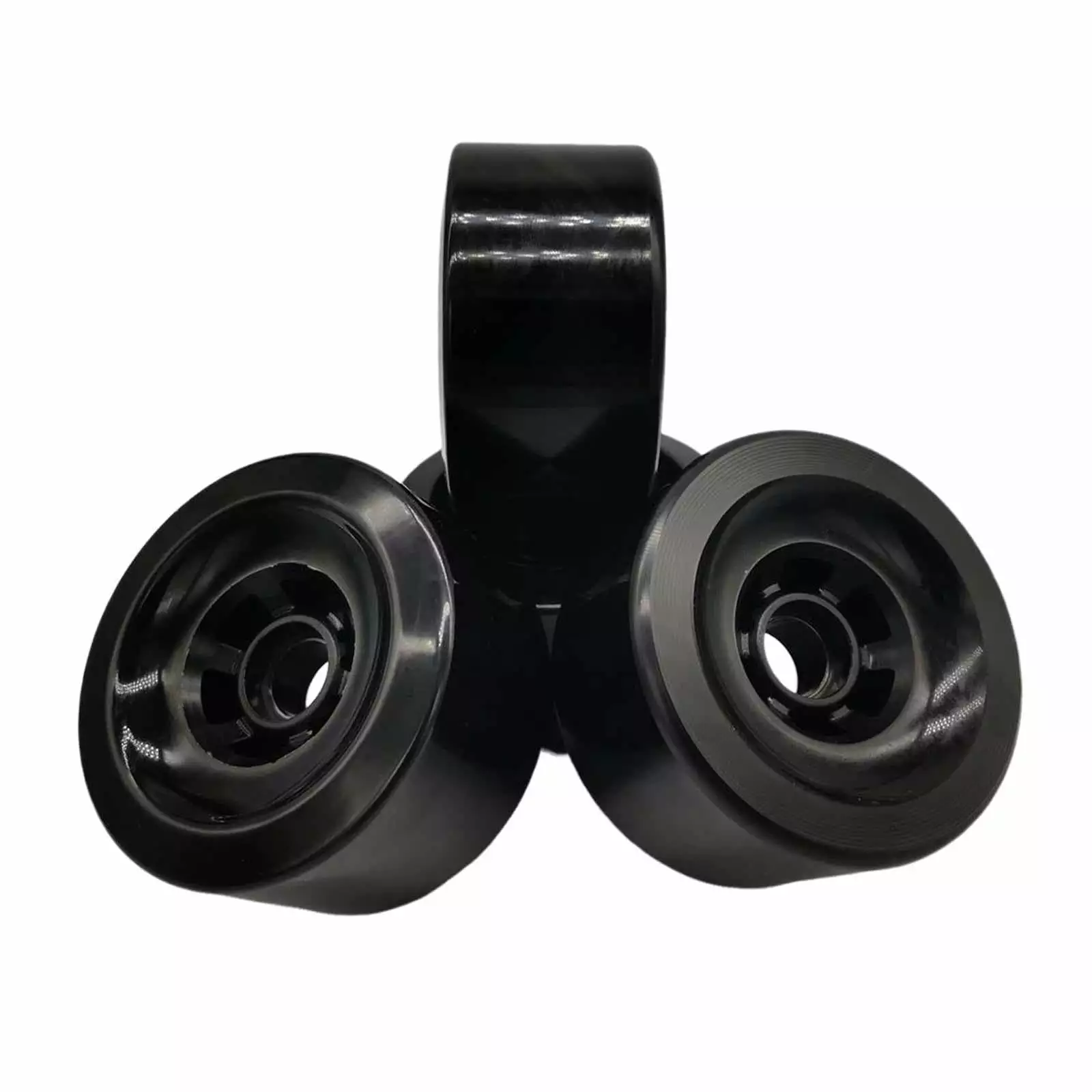 Miulika 4 Pieces Skateboard Wheels. Street Wheels. 97*52mm Shockproof Longboard Wheels Spare Parts Cruising Wheels for Outdoor Sports Black